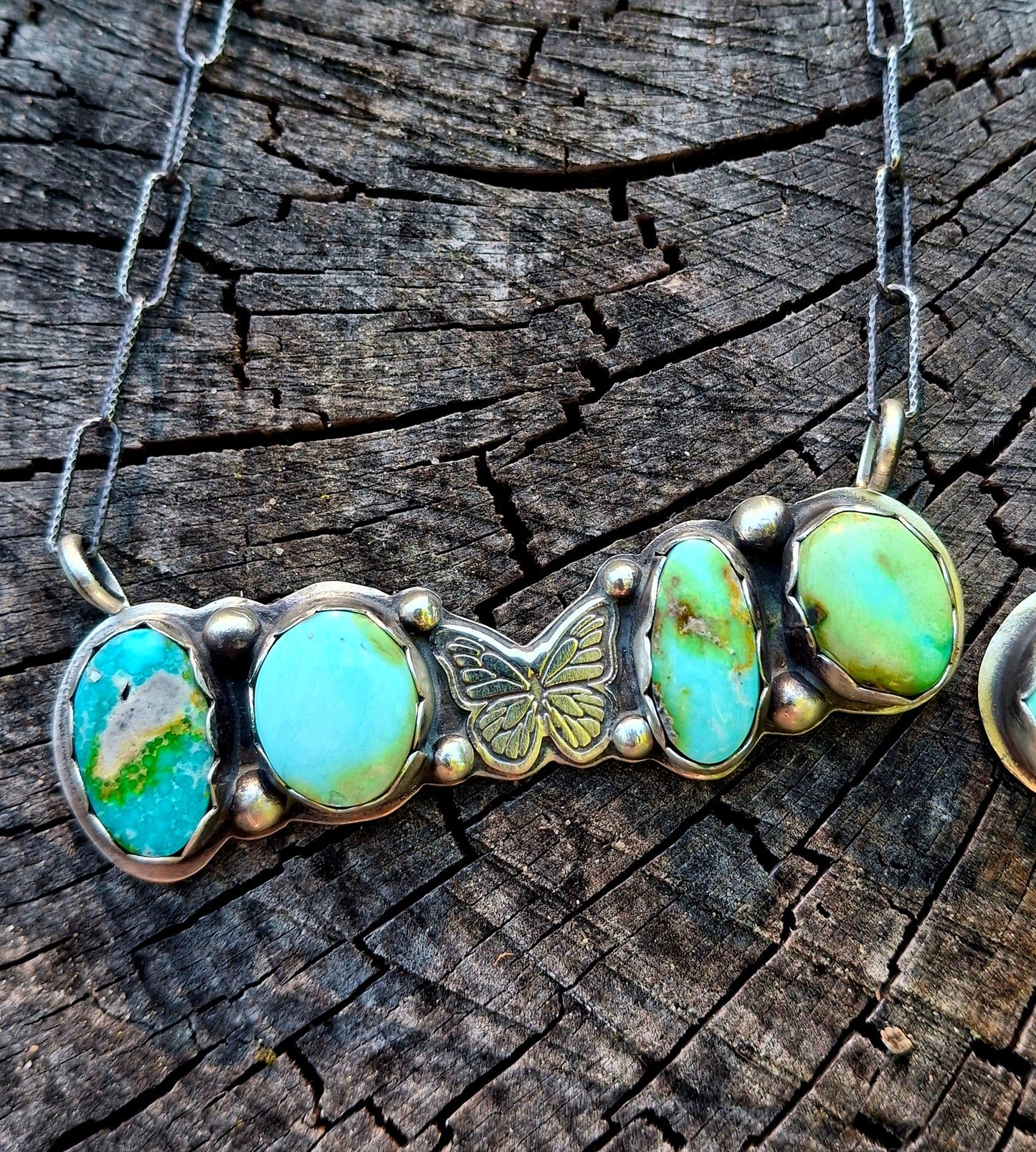 Sonoran Gold Butterfly Bar Necklace