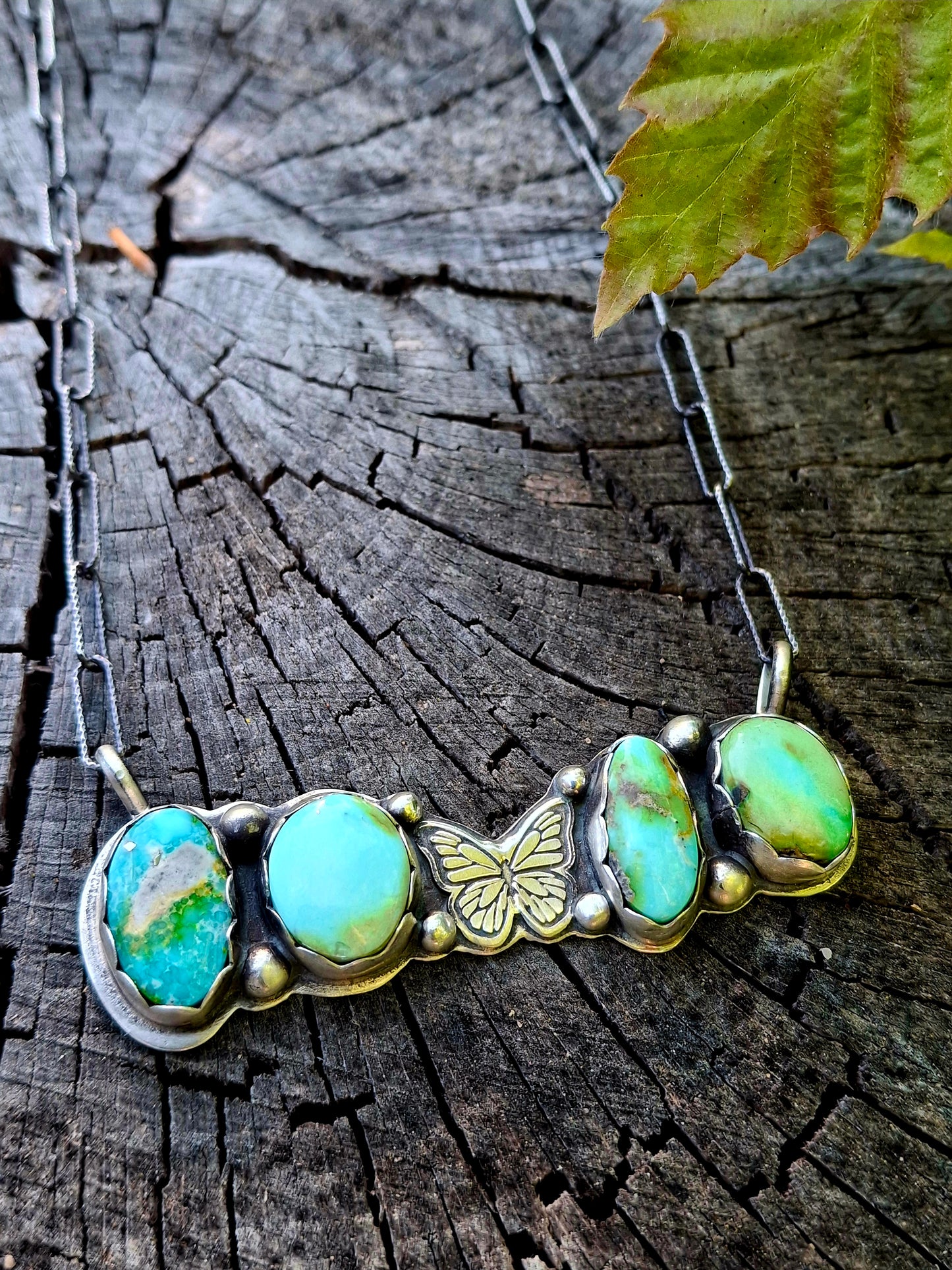 Sonoran Gold Butterfly Bar Necklace