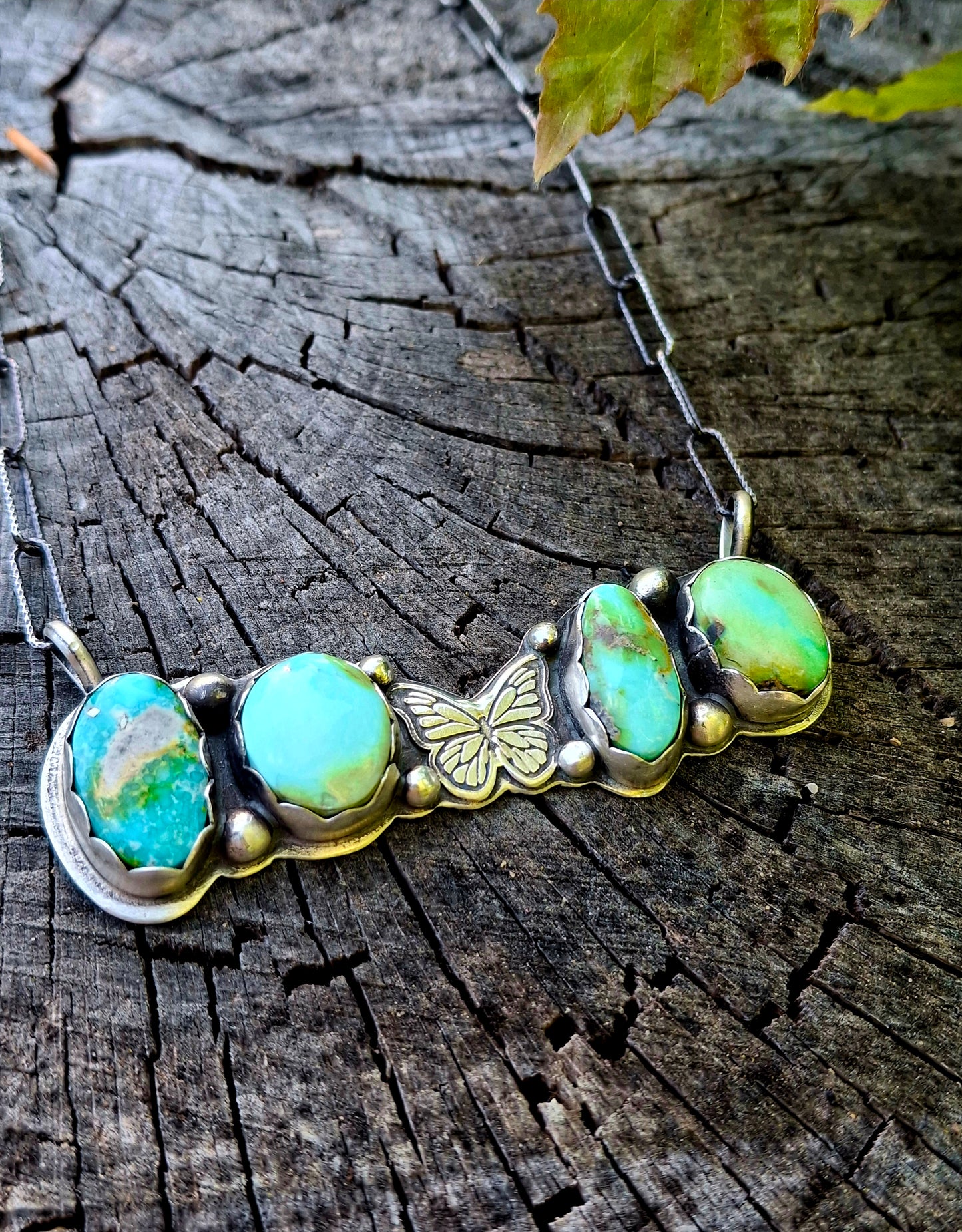Sonoran Gold Butterfly Bar Necklace