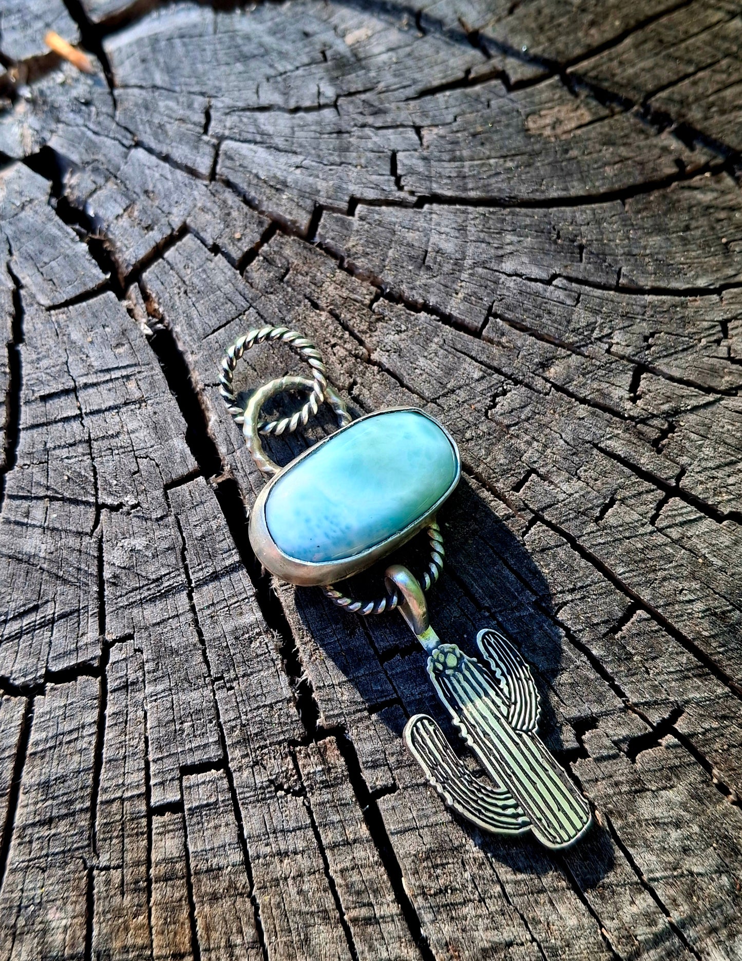 Larimar Cactus Pendant