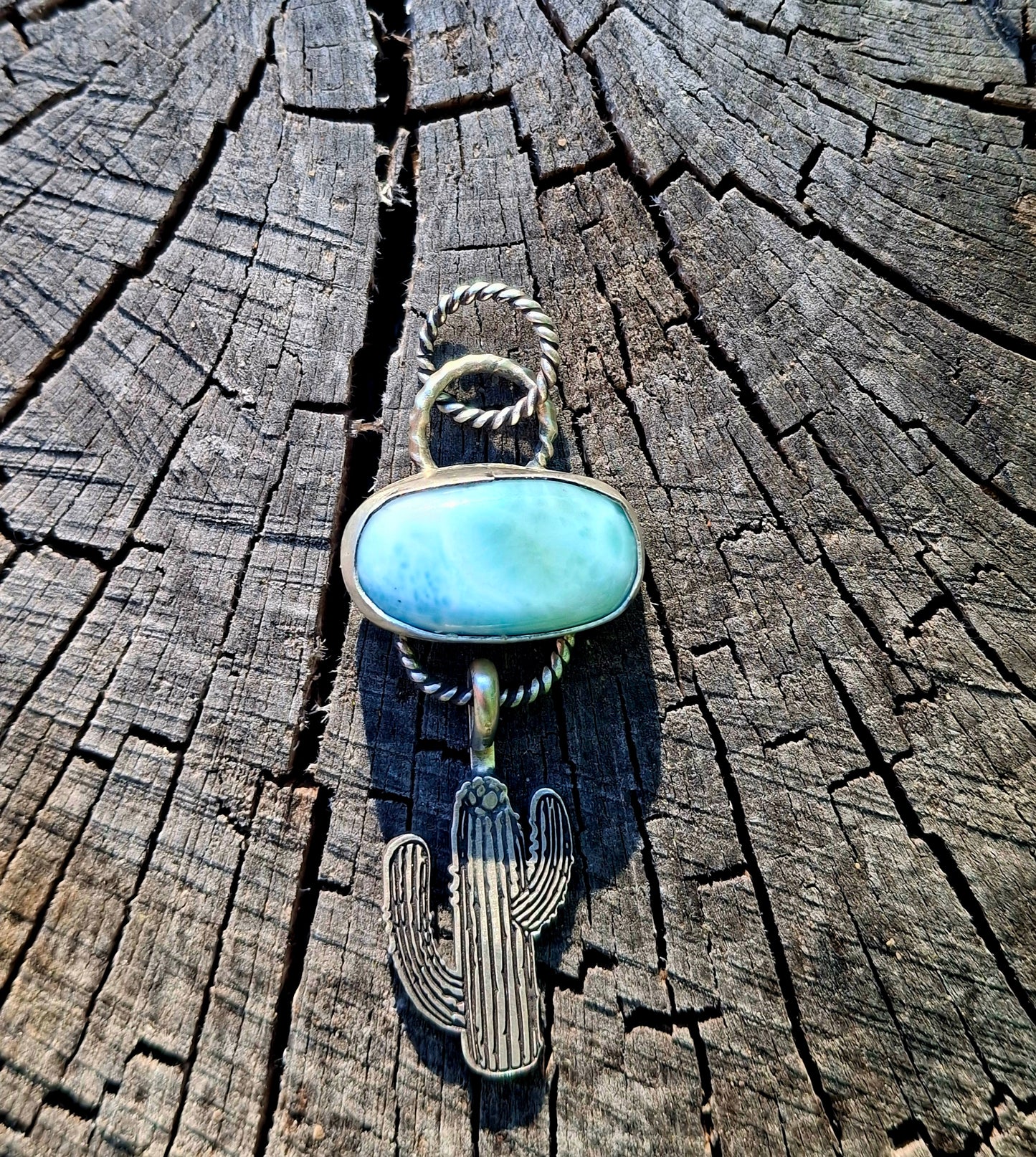 Larimar Cactus Pendant