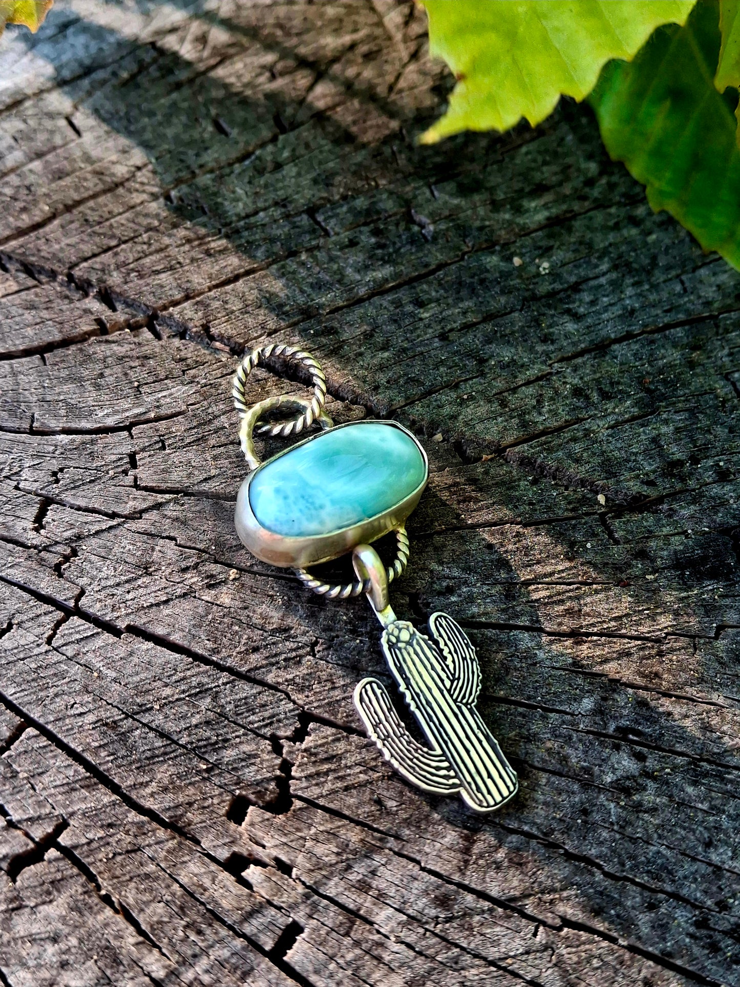 Larimar Cactus Pendant