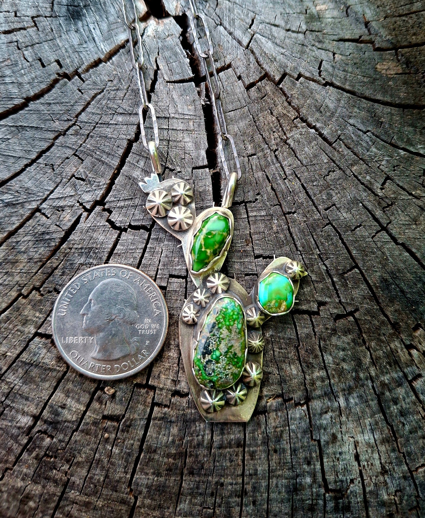 Sonoran Gold Cactus Necklace
