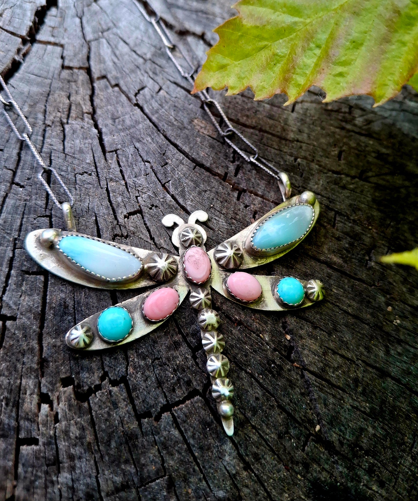 Multi-Stone Dragonfly Necklace