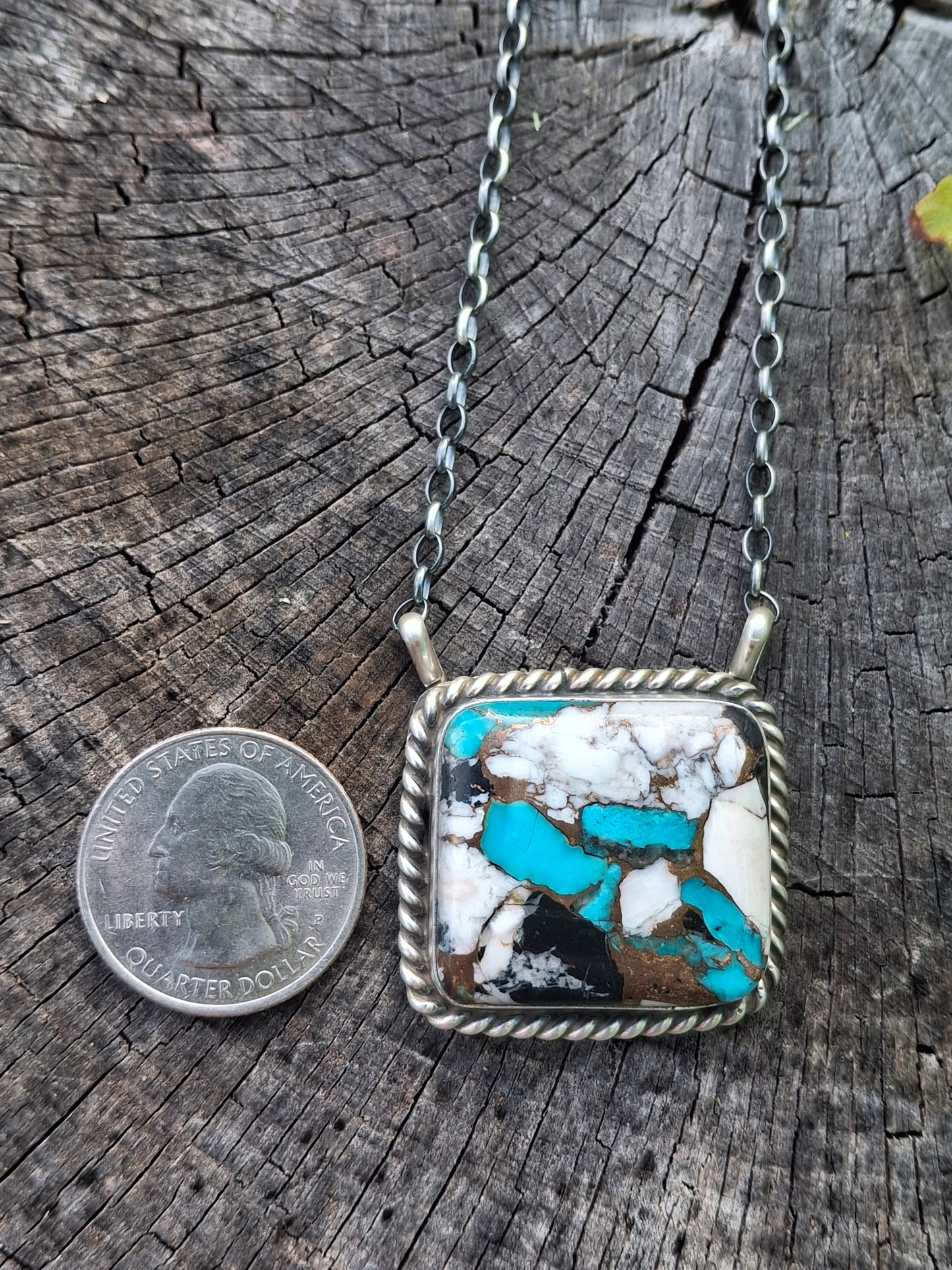 White Buffalo/Turquoise Copper Mojave Necklace
