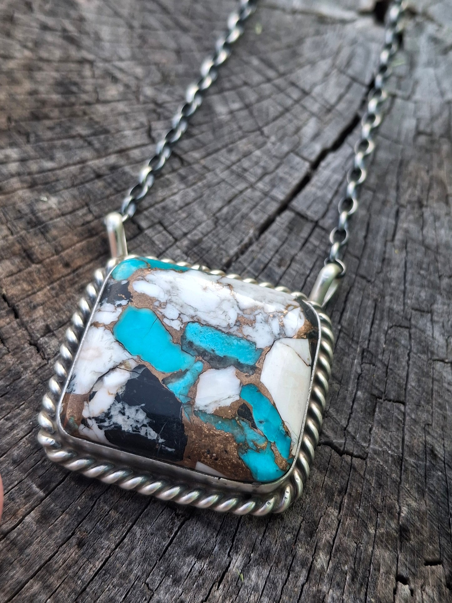 White Buffalo/Turquoise Copper Mojave Necklace