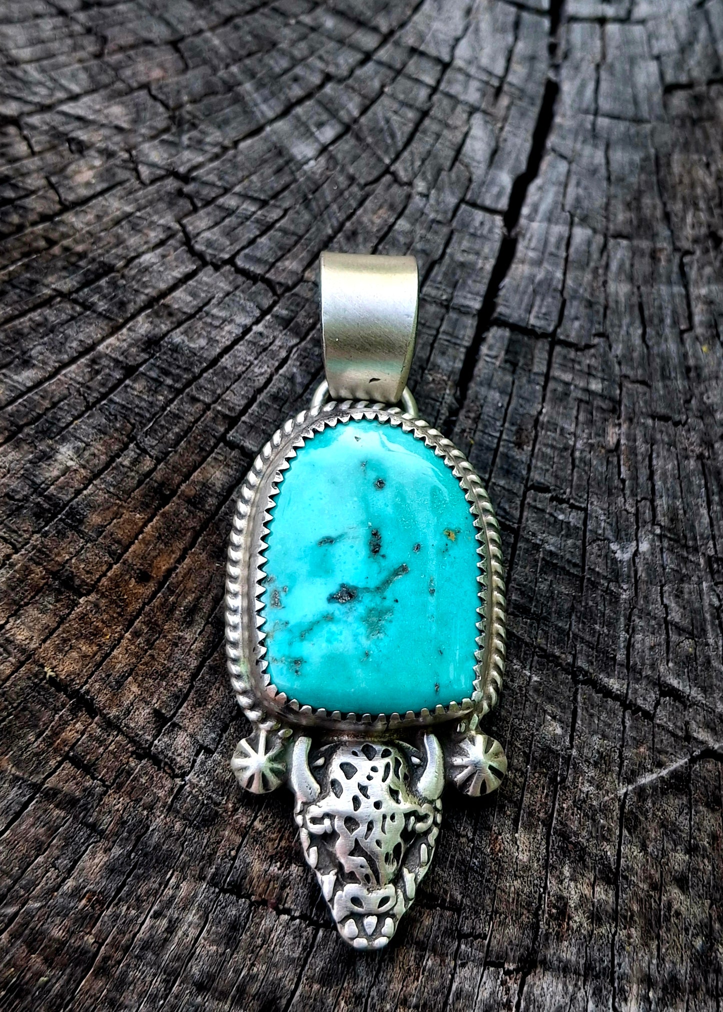Arizona Turquoise Bison Pendant