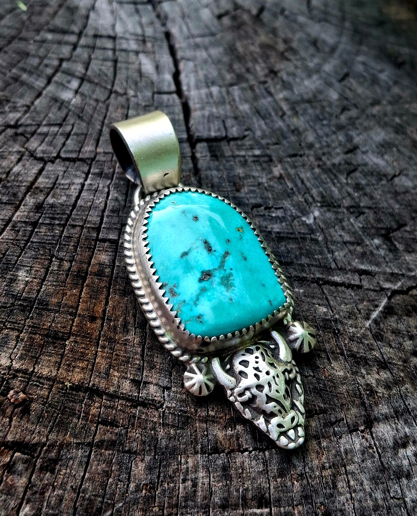 Arizona Turquoise Bison Pendant