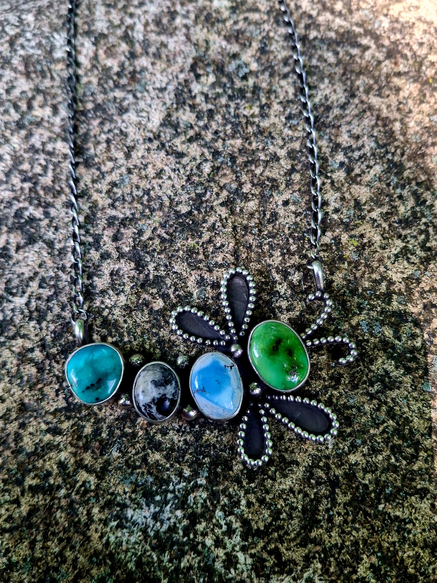 Multi-Stone Dragonfly Necklace