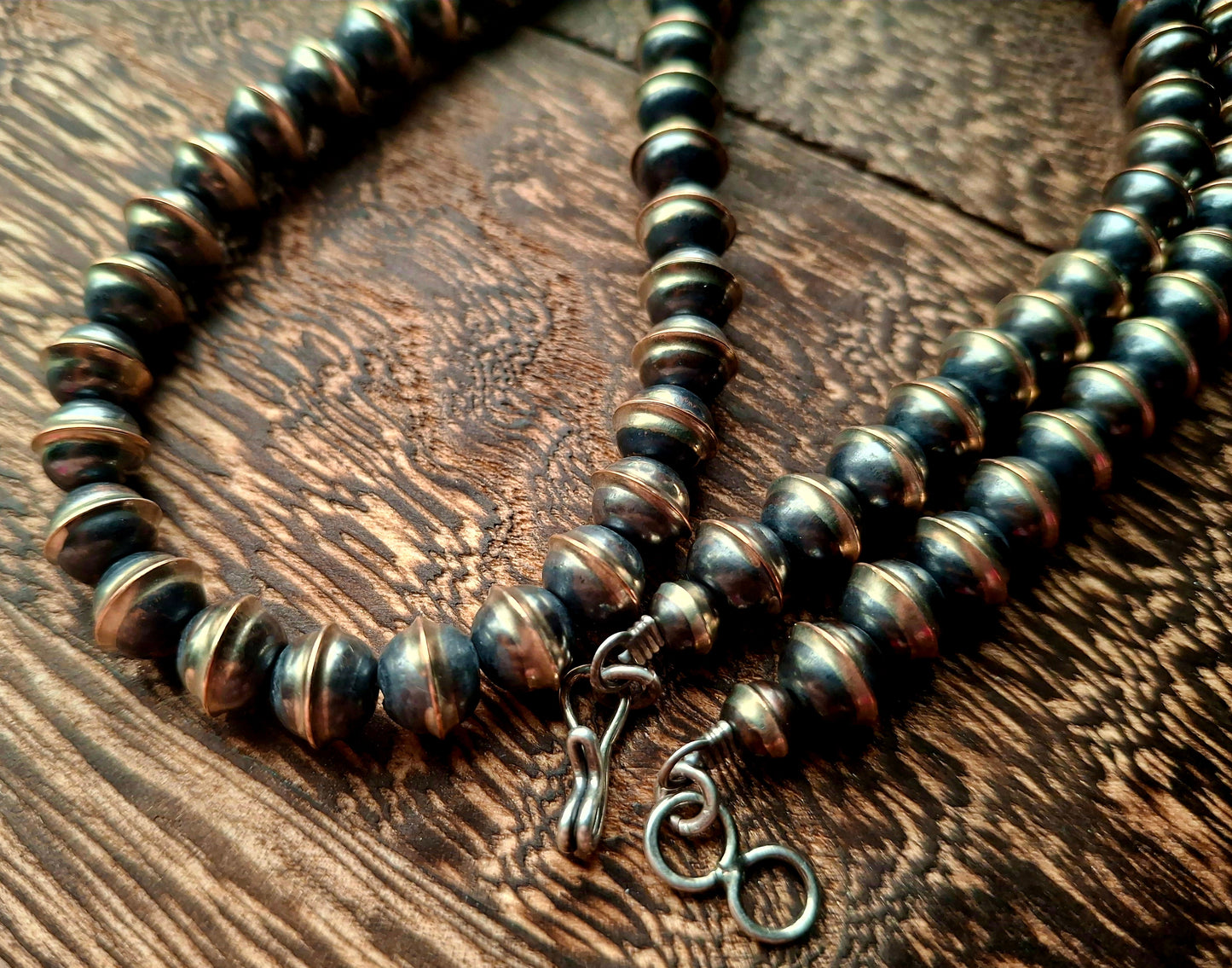 Sterling Silver Bench Bead Necklace