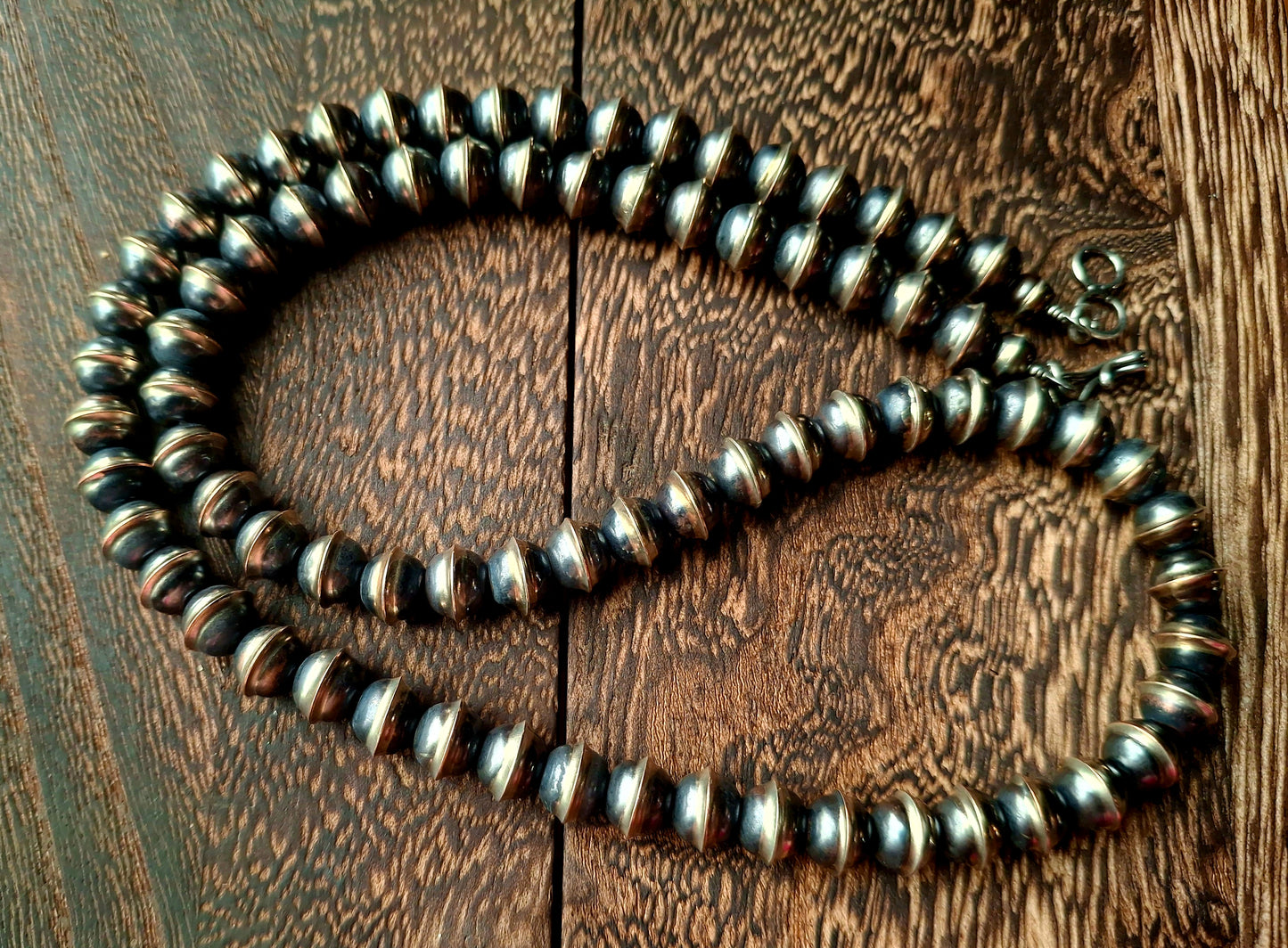 Sterling Silver Bench Bead Necklace