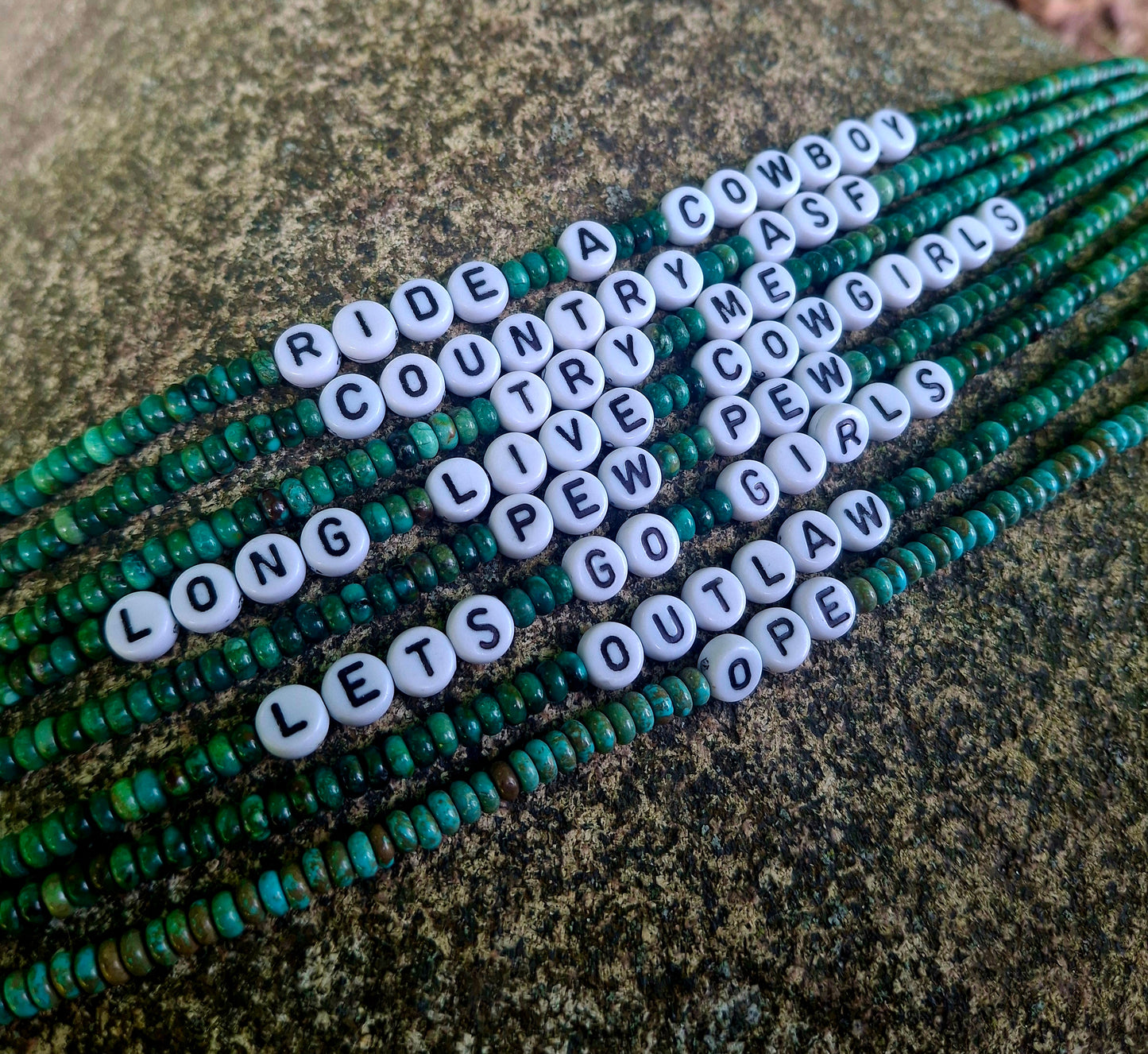 Turquoise Letter Necklaces