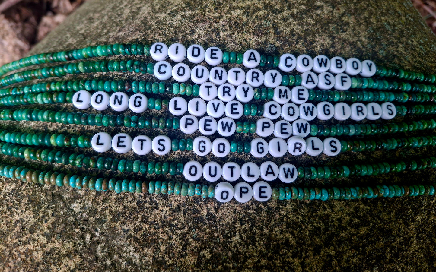 Turquoise Letter Necklaces