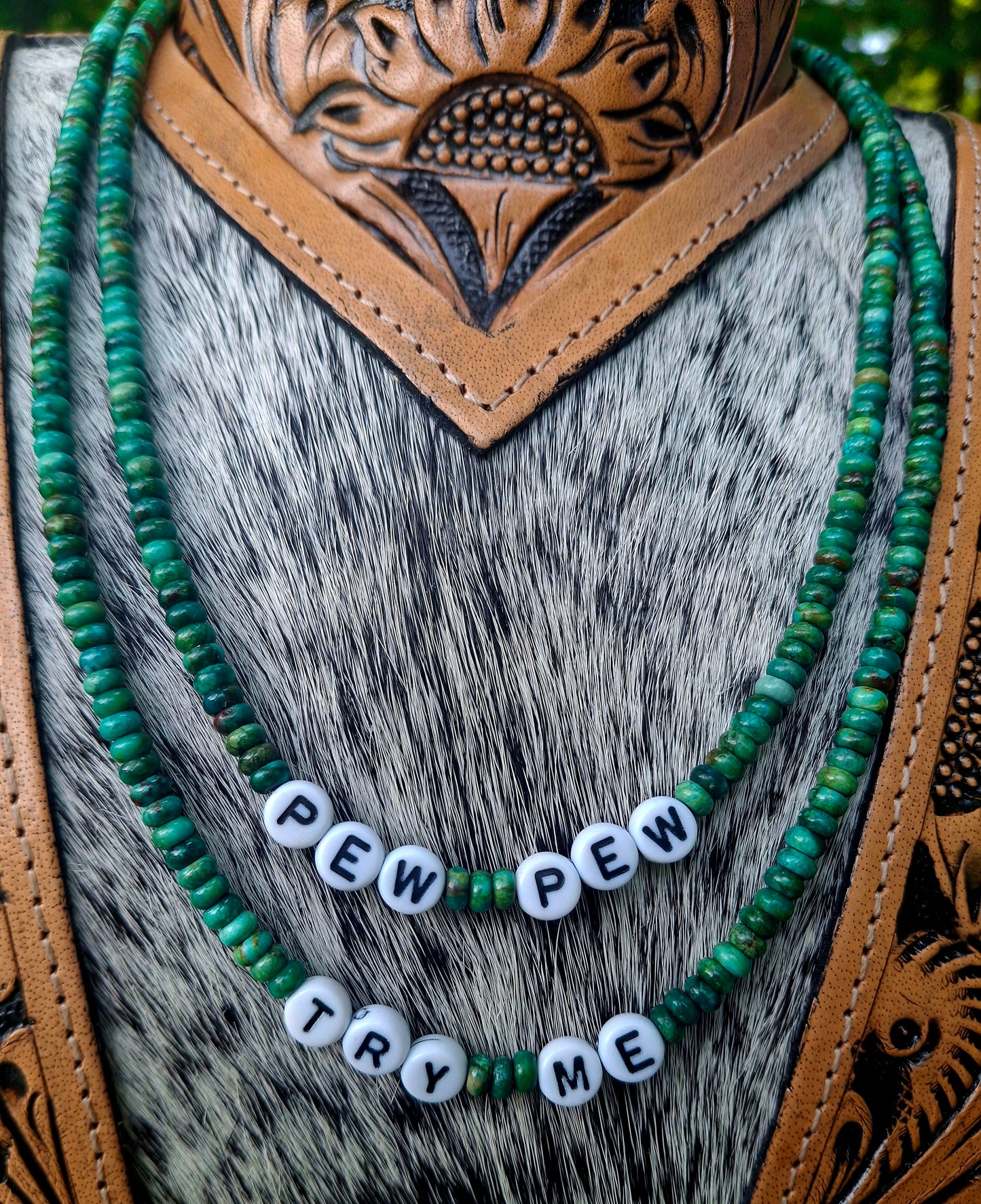 Turquoise Letter Necklaces