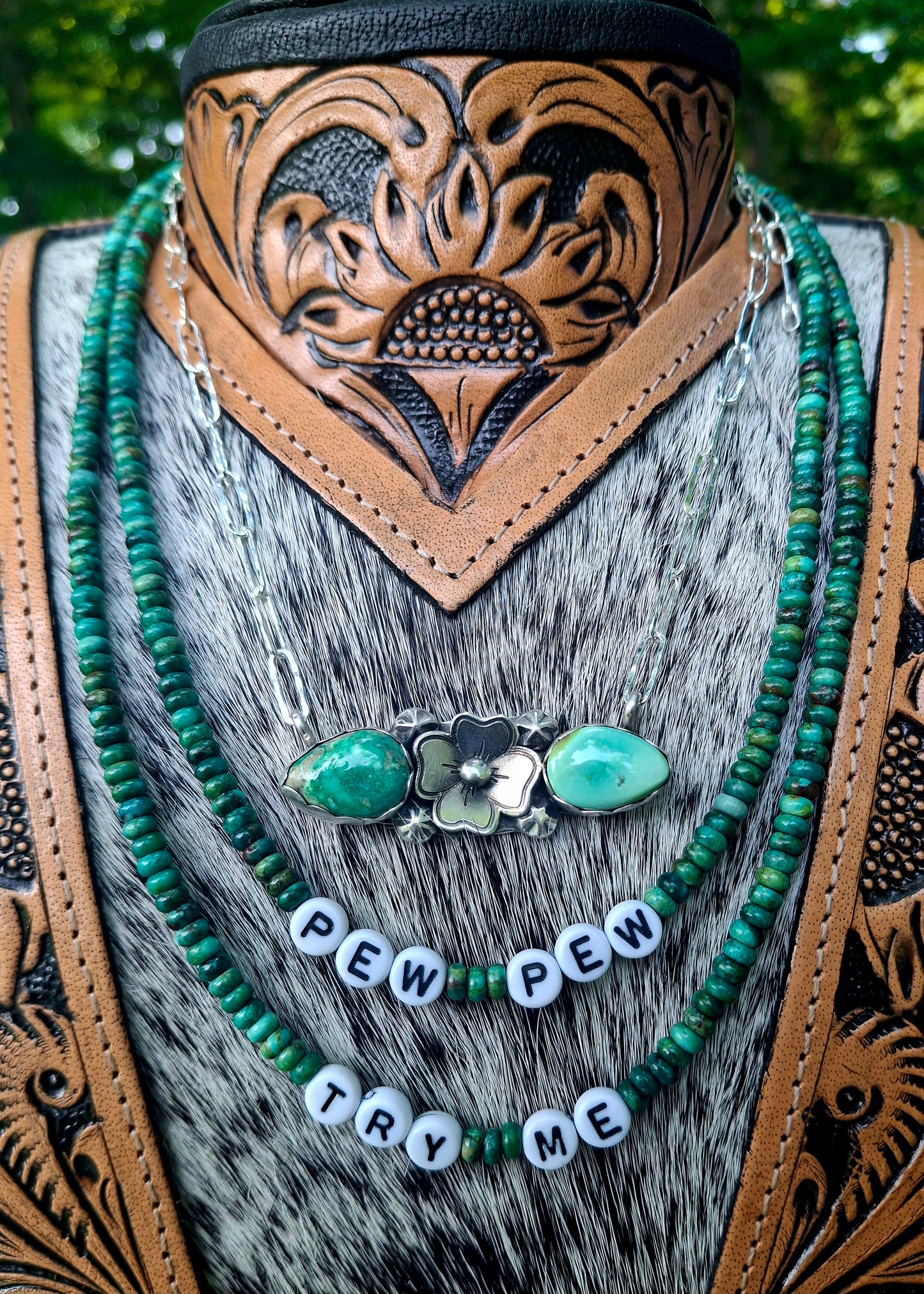 Turquoise Letter Necklaces