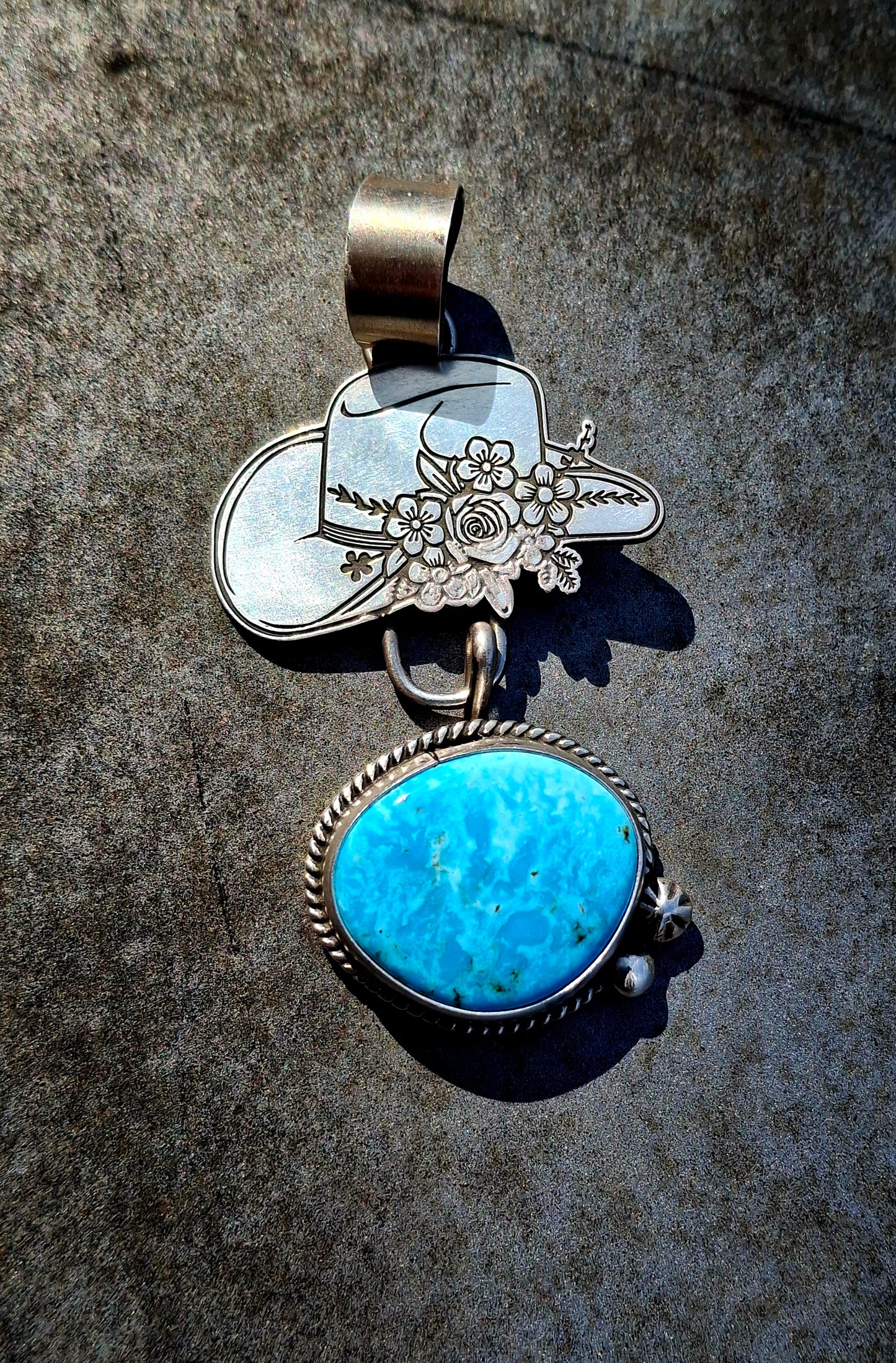 Blue Ridge Cowboy Hat Drop Pendant