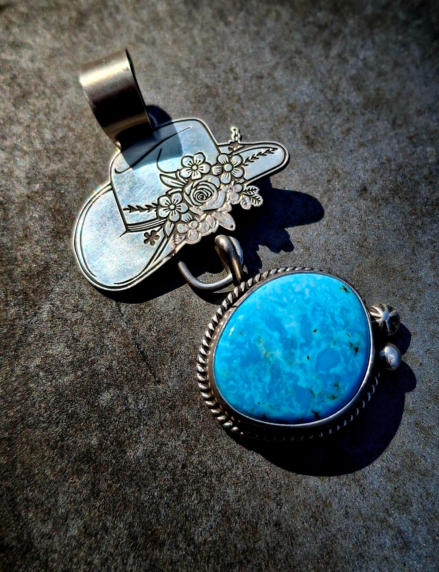 Blue Ridge Cowboy Hat Drop Pendant