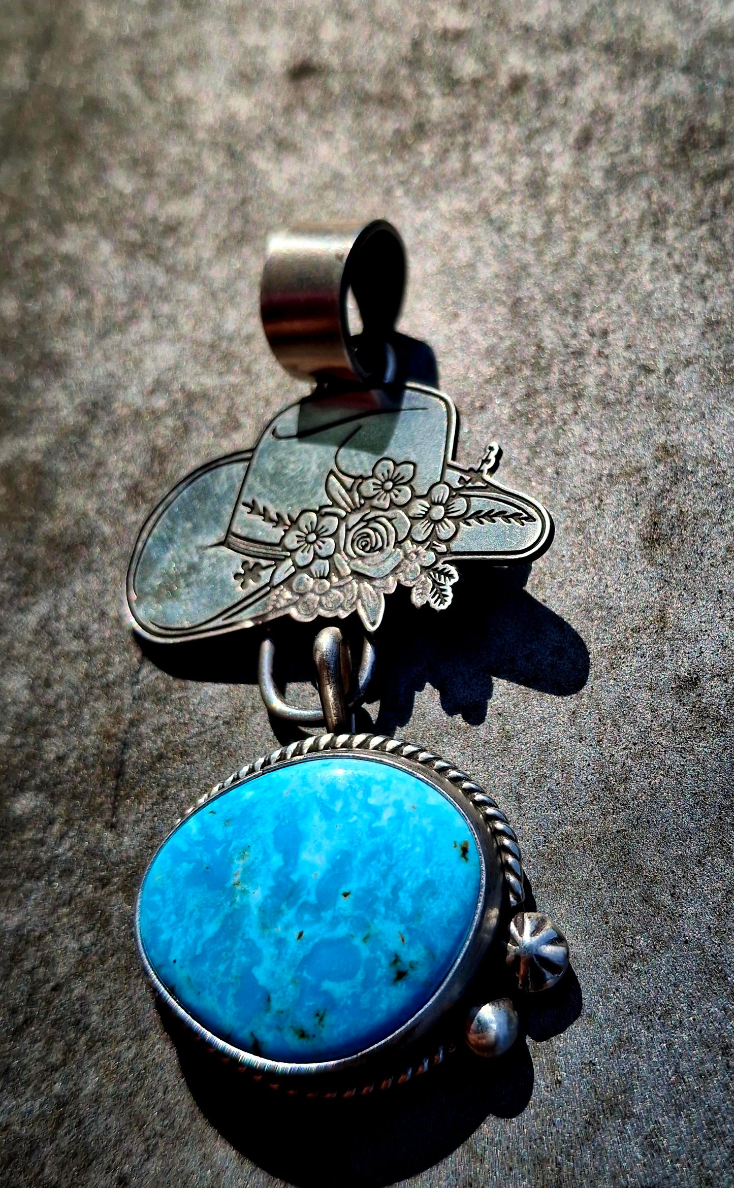 Blue Ridge Cowboy Hat Drop Pendant