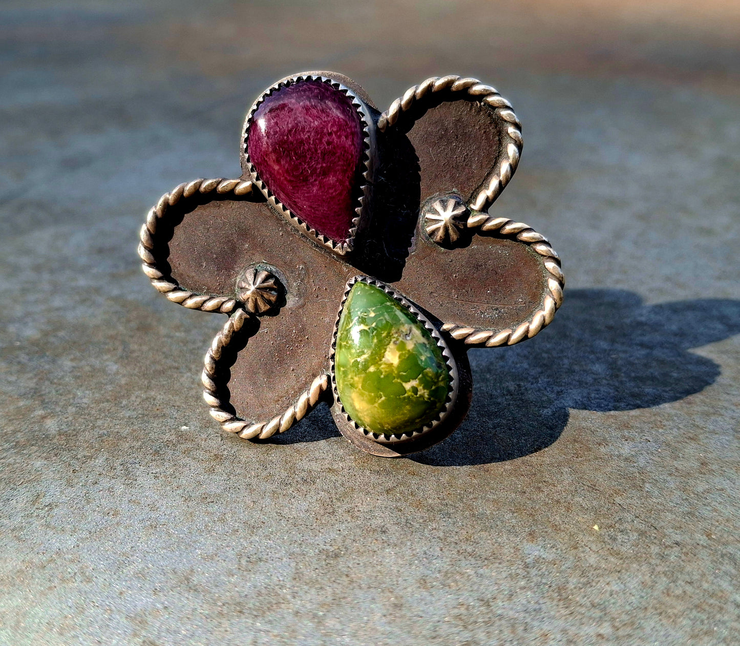 Sonoran Gold/Purple Spiny Adjustable Ring