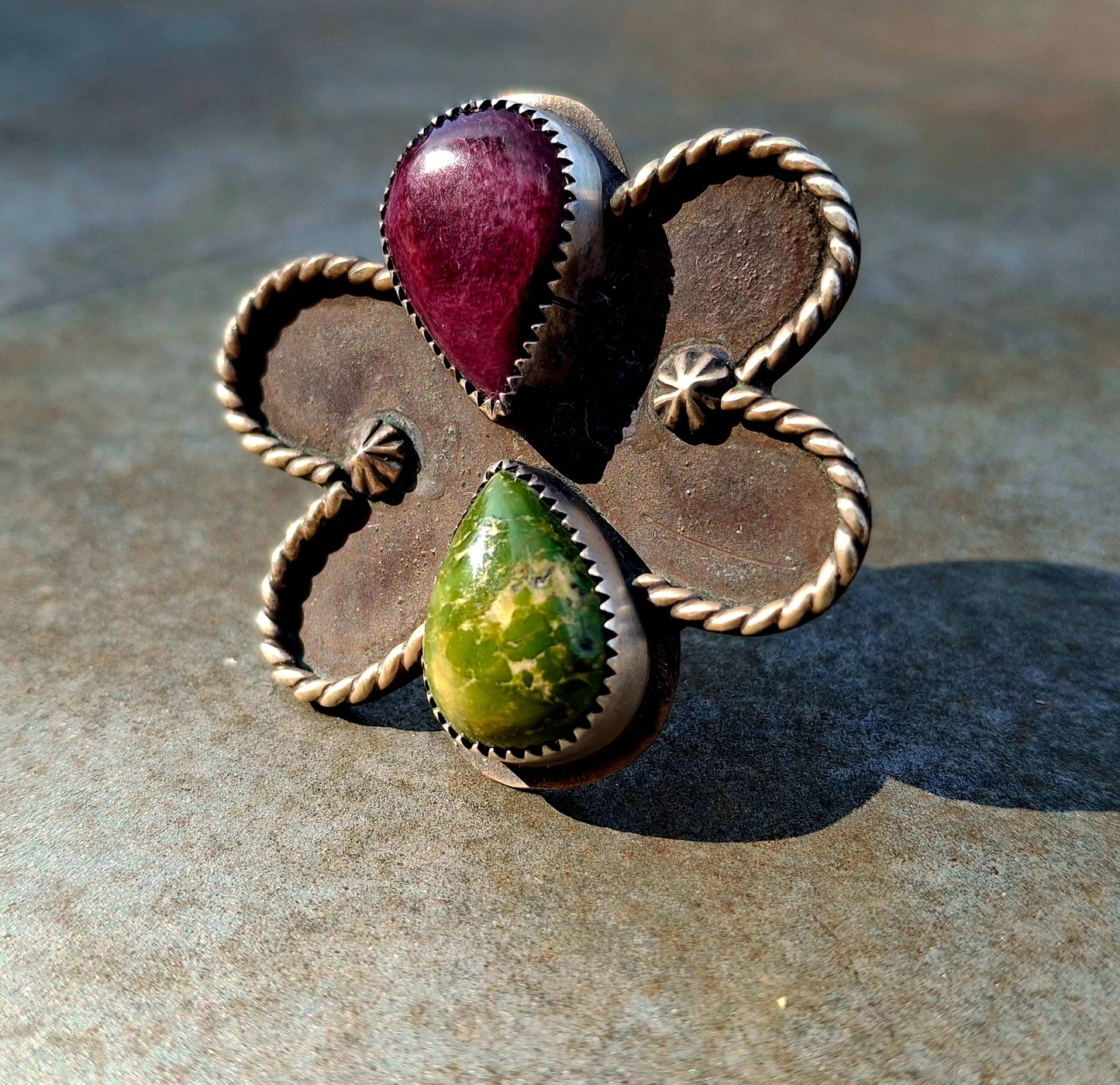 Sonoran Gold/Purple Spiny Adjustable Ring