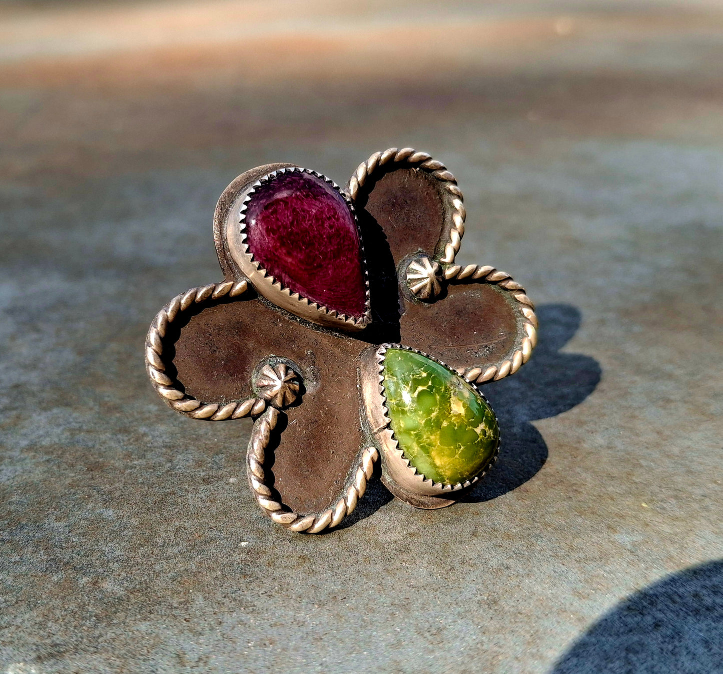 Sonoran Gold/Purple Spiny Adjustable Ring