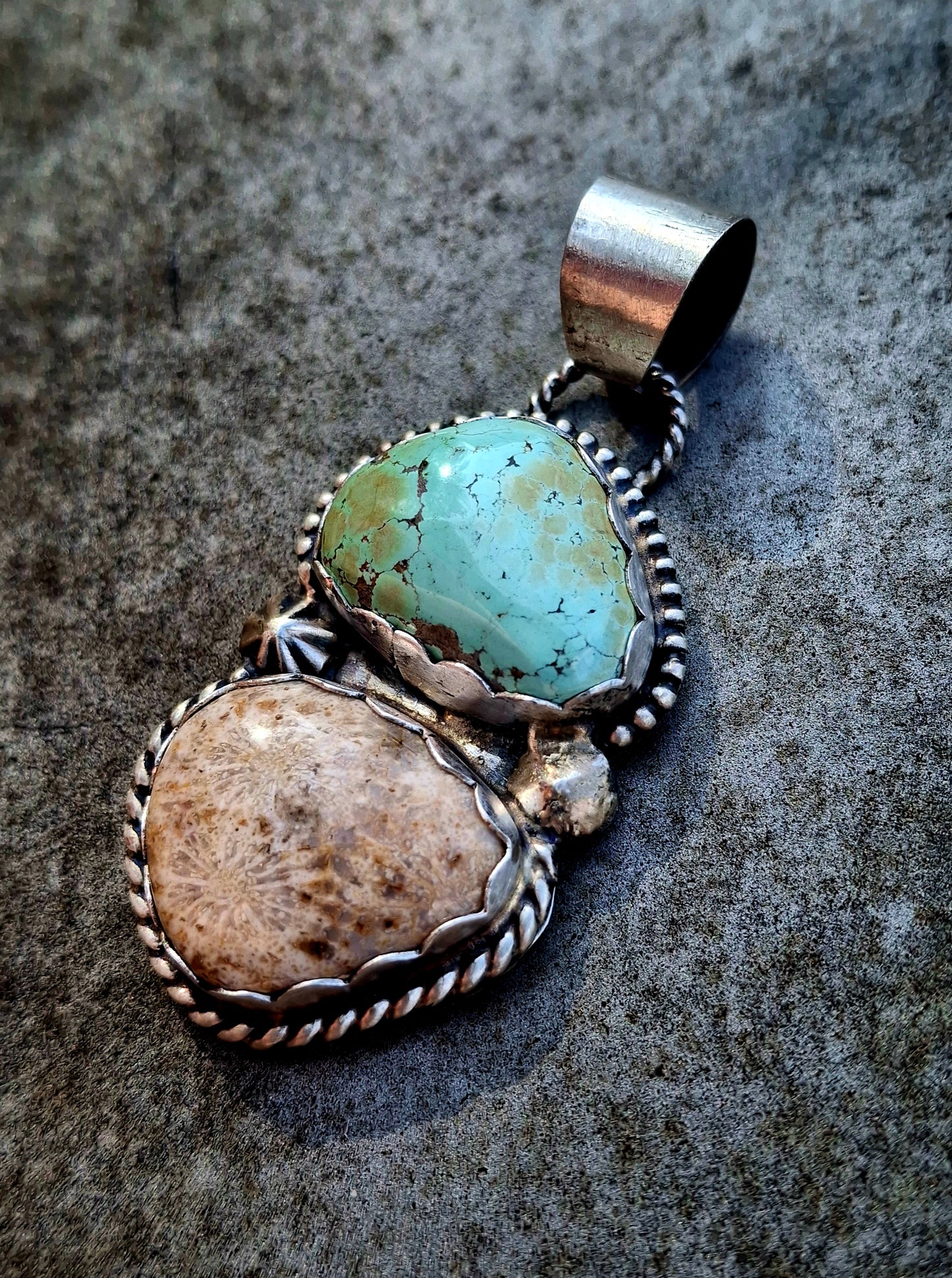 Carico Lake/Fossilized Coral Pendant
