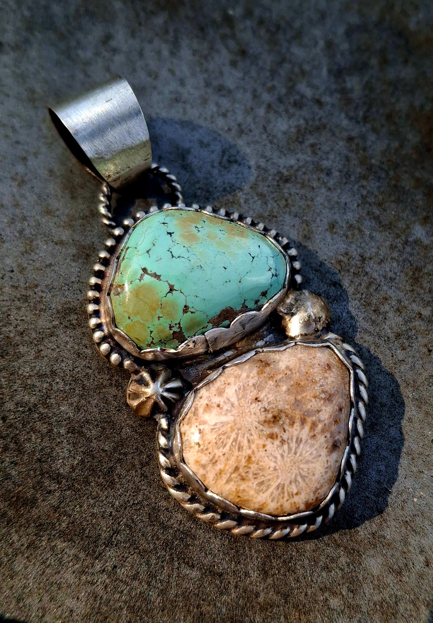 Carico Lake/Fossilized Coral Pendant