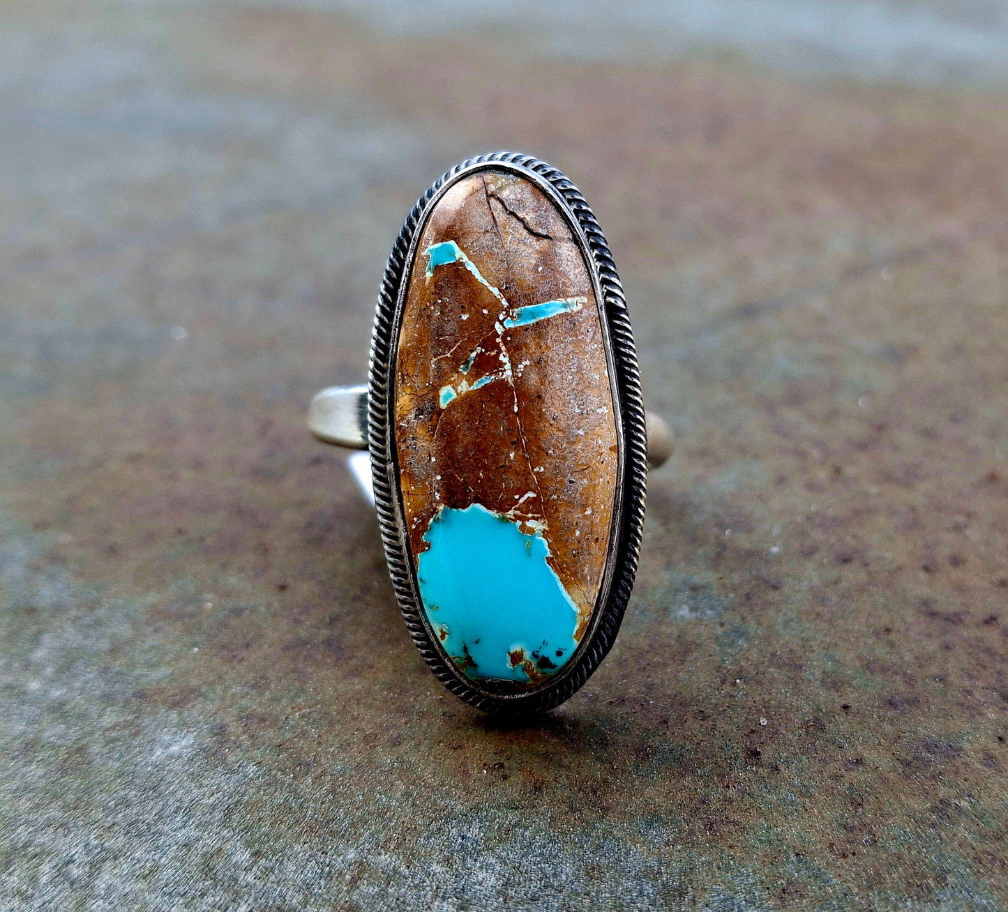 Boulder Turquoise Adjustable Ring