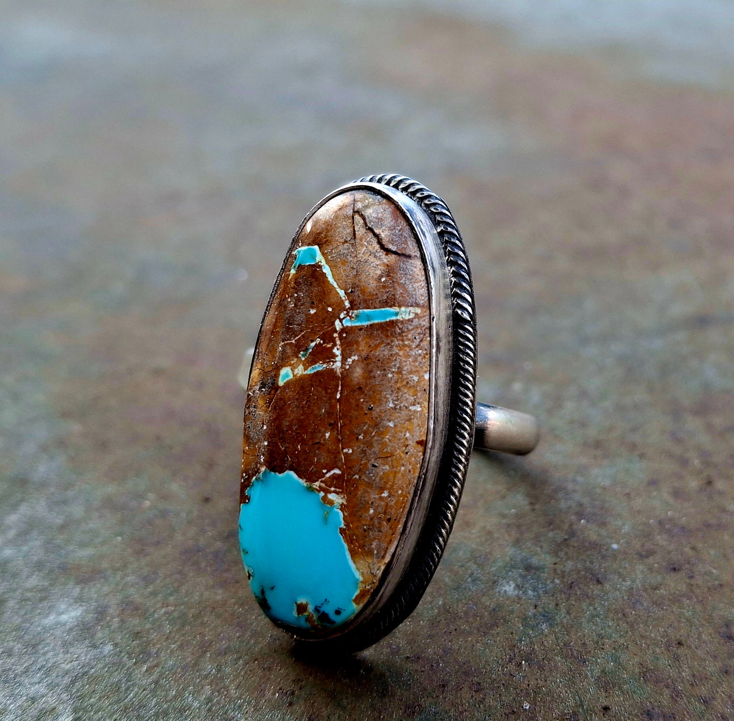 Boulder Turquoise Adjustable Ring