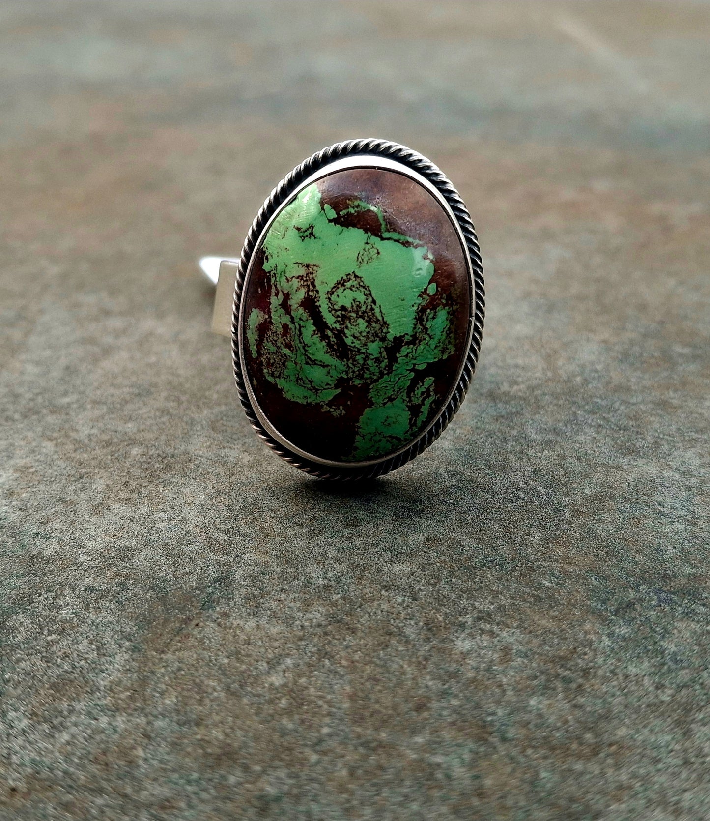 Number 8 Turquoise Adjustable Ring