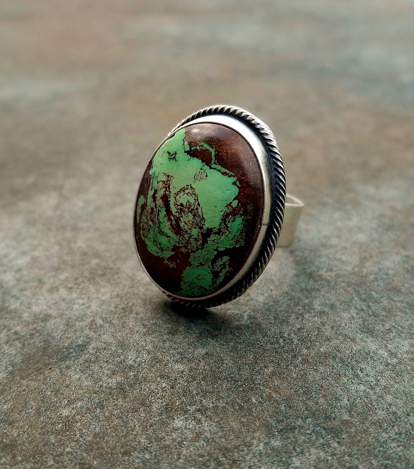 Number 8 Turquoise Adjustable Ring