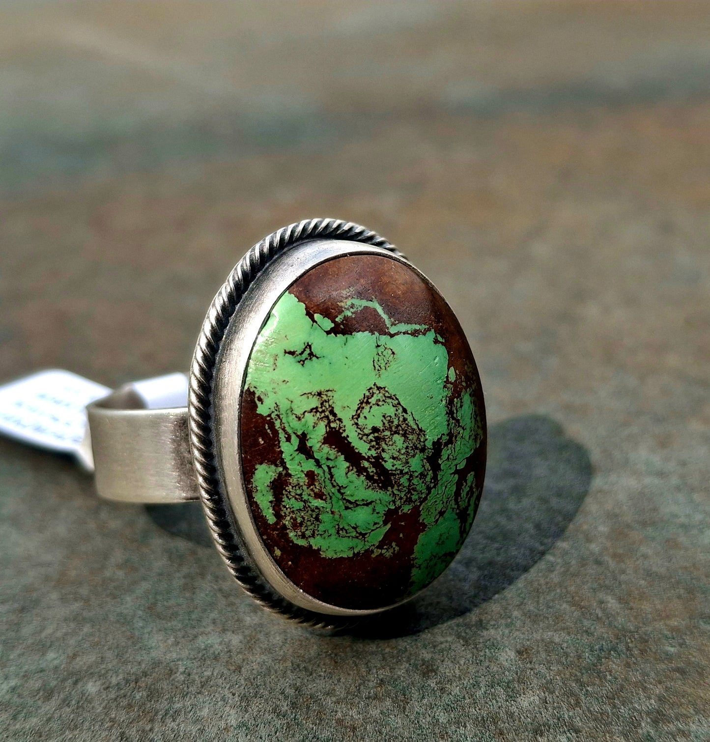 Number 8 Turquoise Adjustable Ring