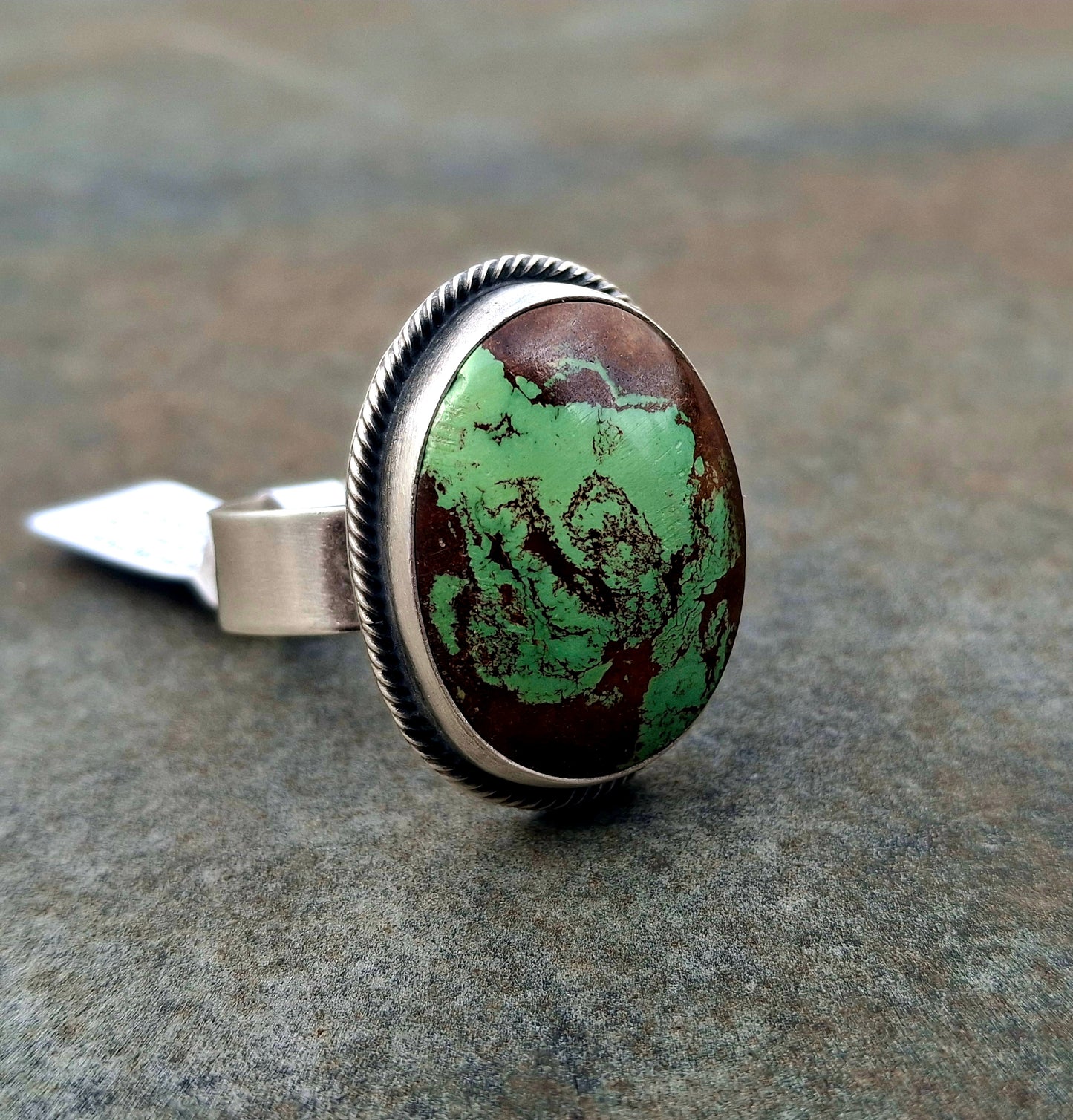 Number 8 Turquoise Adjustable Ring