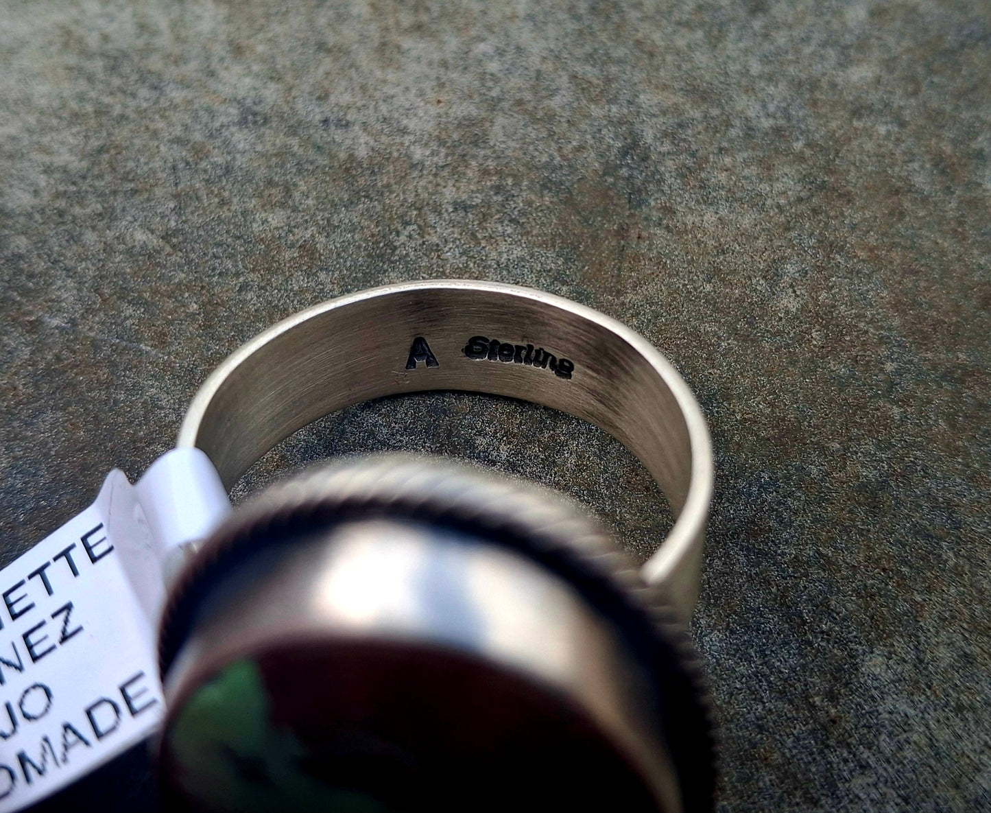 Number 8 Turquoise Adjustable Ring