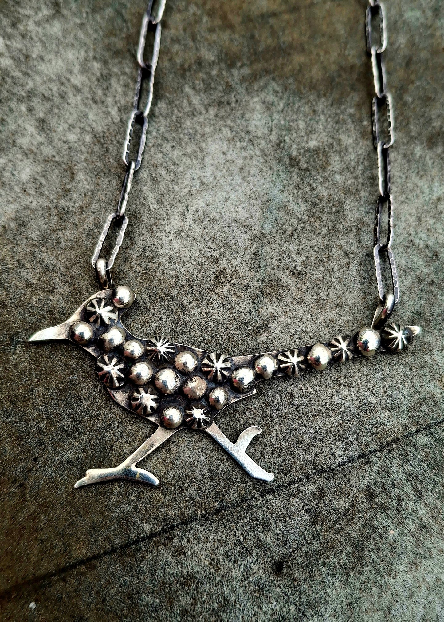 Sterling Roadrunner Necklace