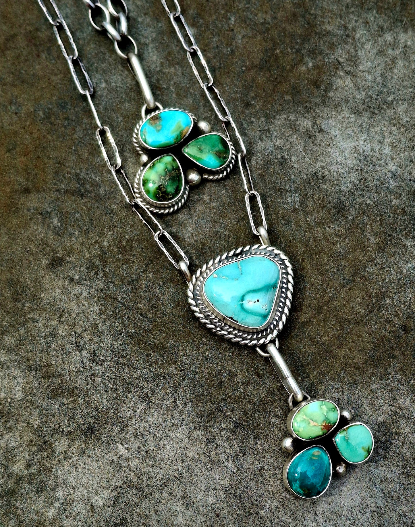 Sonoran Gold/Carico Lake Layered Drop Necklace
