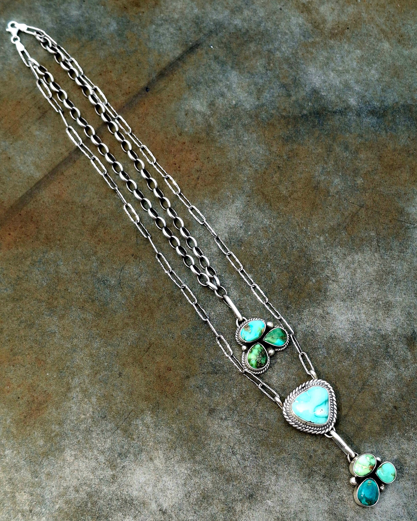 Sonoran Gold/Carico Lake Layered Drop Necklace