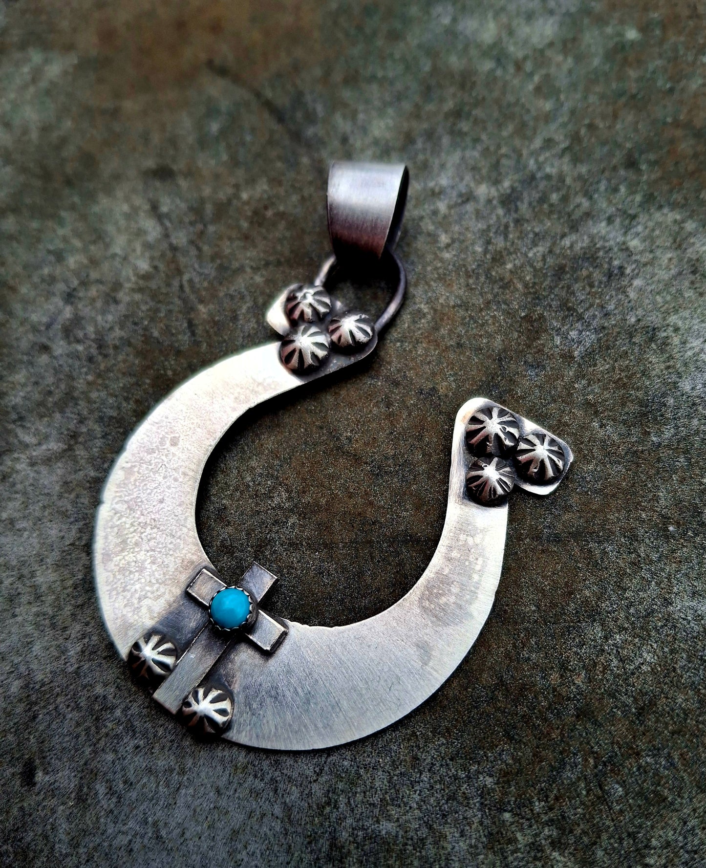 Kingman Horseshoe Cross Pendant