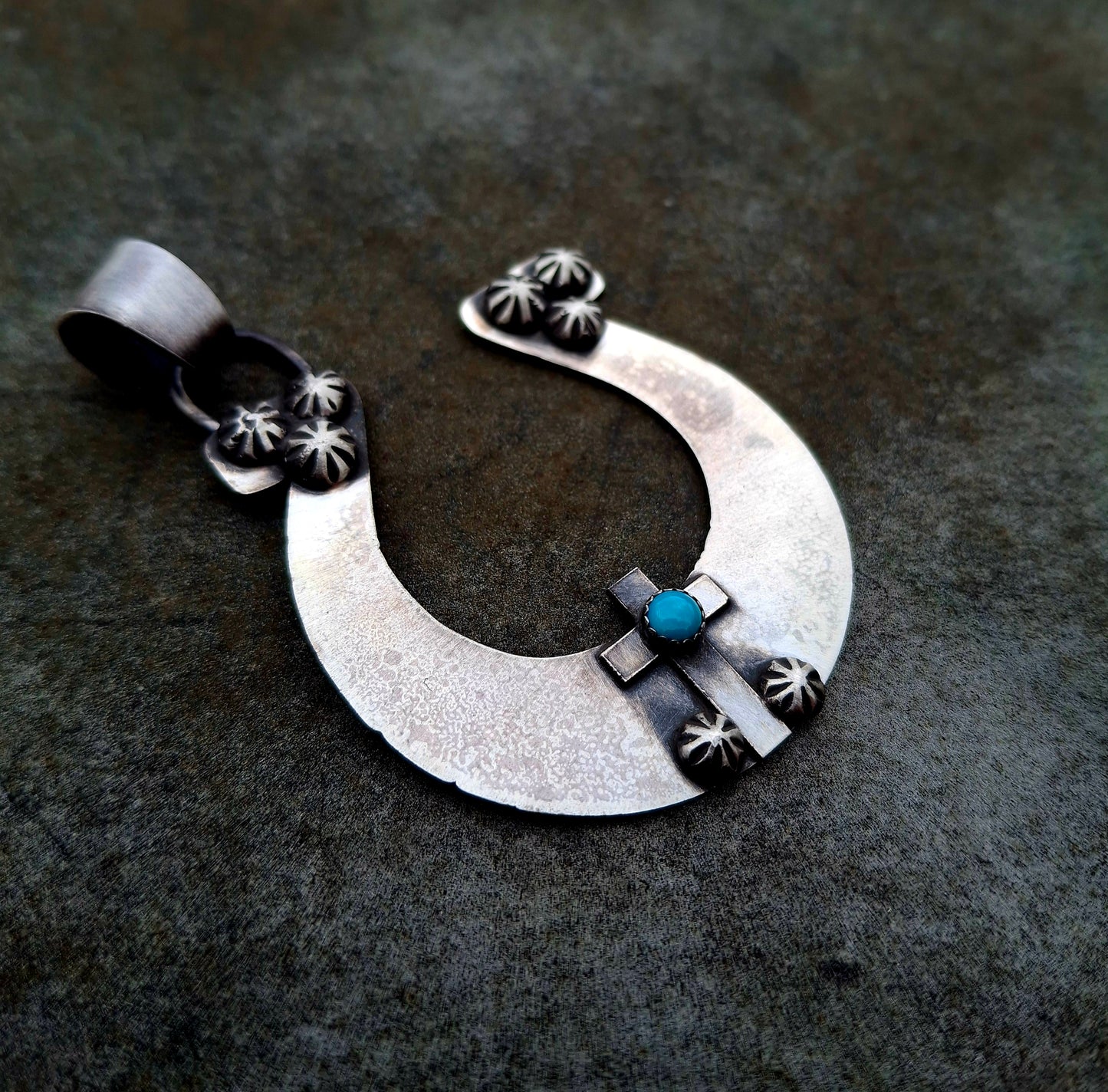 Kingman Horseshoe Cross Pendant