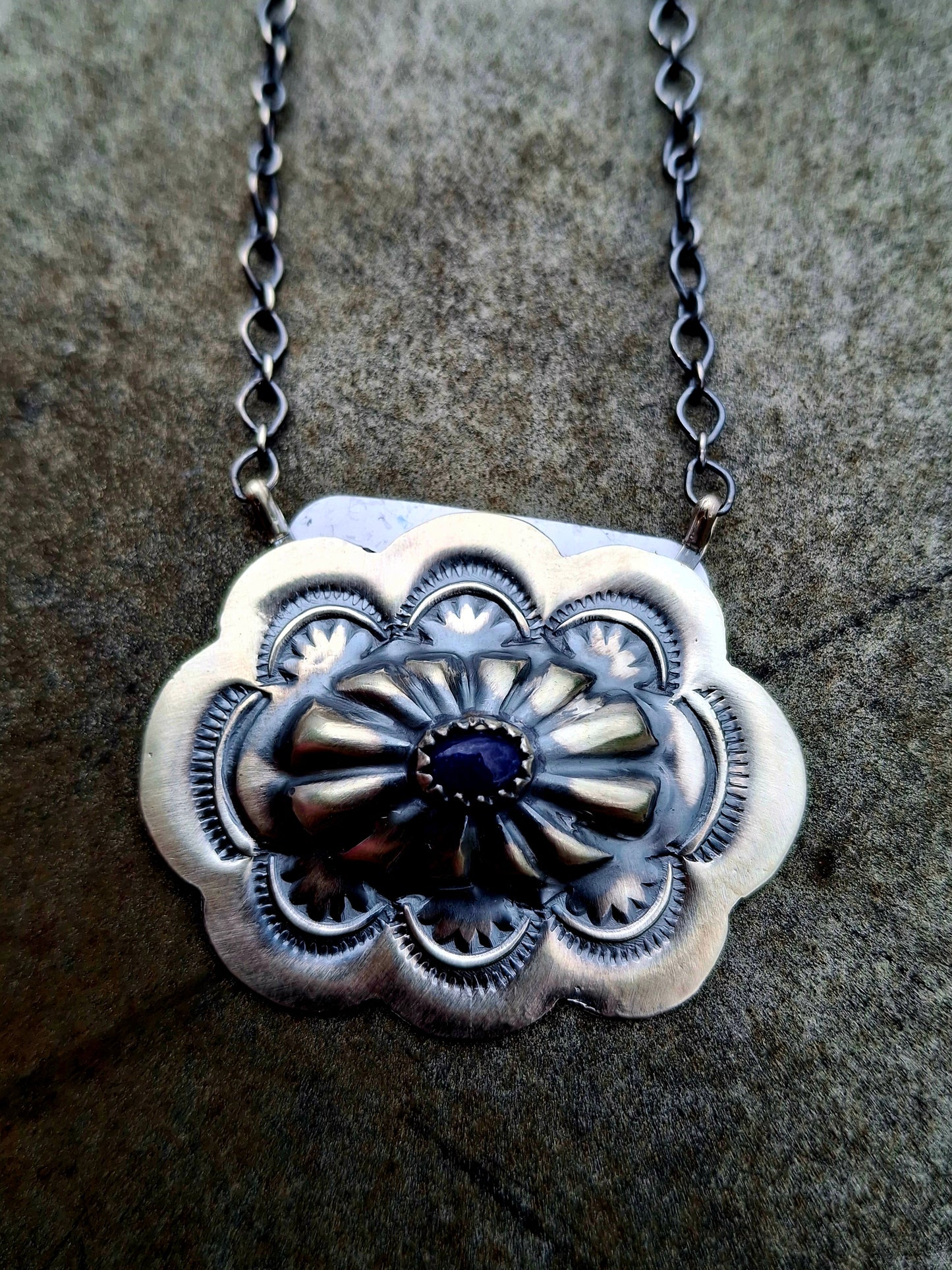 Lapis Concho Necklace