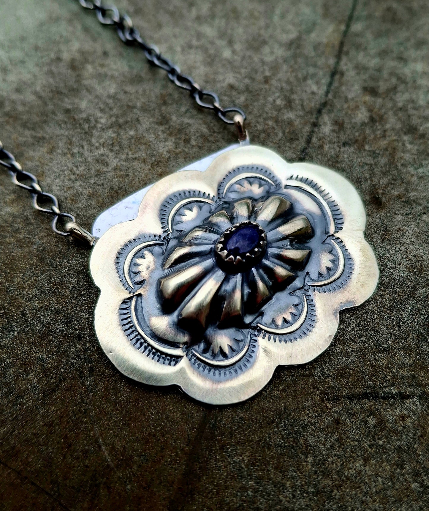 Lapis Concho Necklace
