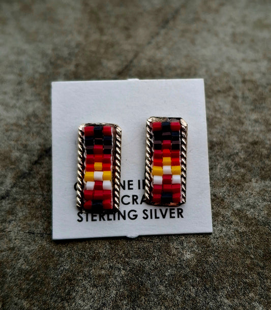 Beaded Studs over Sterling - E17