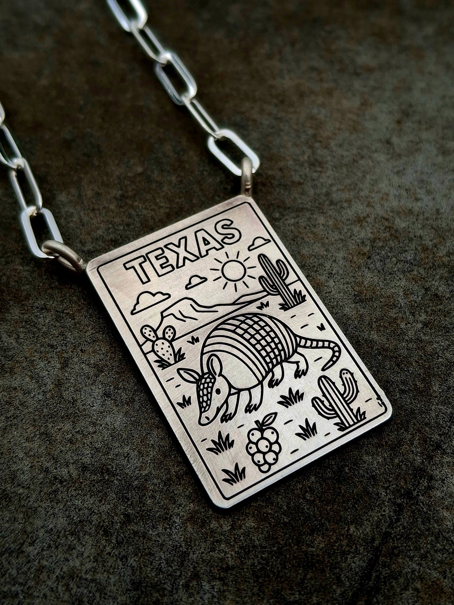 Sterling Texas Armadillo Necklace