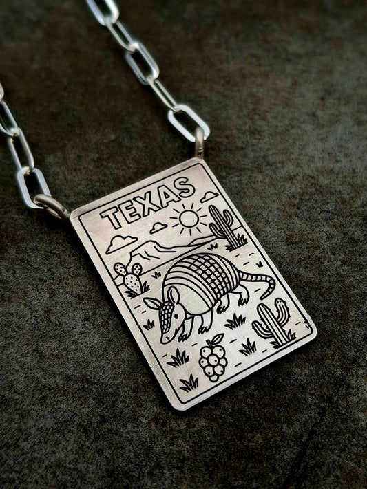 Sterling Texas Armadillo Necklace - N59