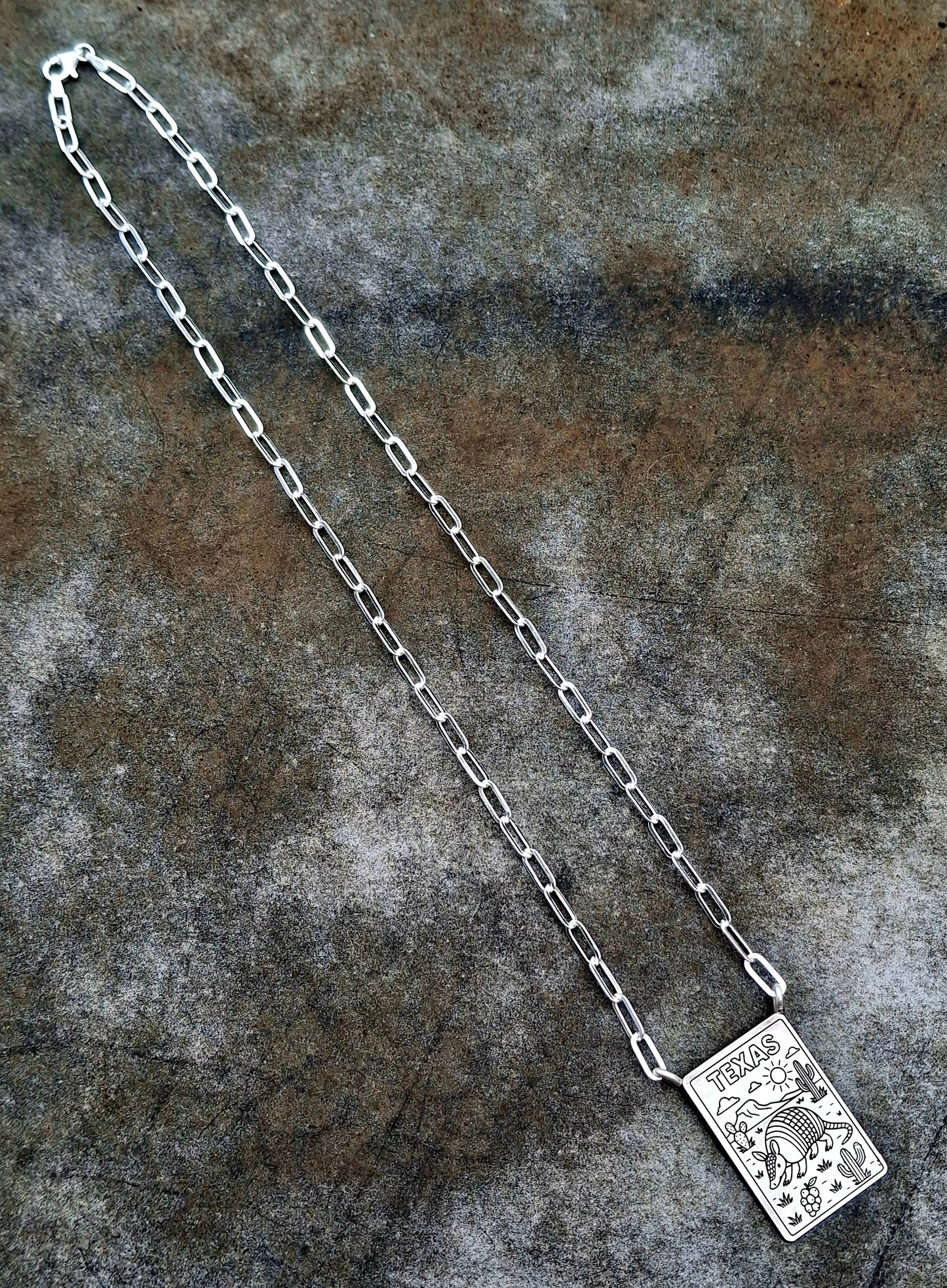 Sterling Texas Armadillo Necklace