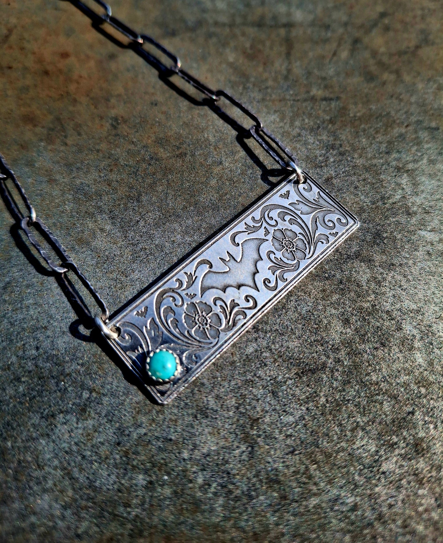 Kingman Bat Bar Necklace - Halloween