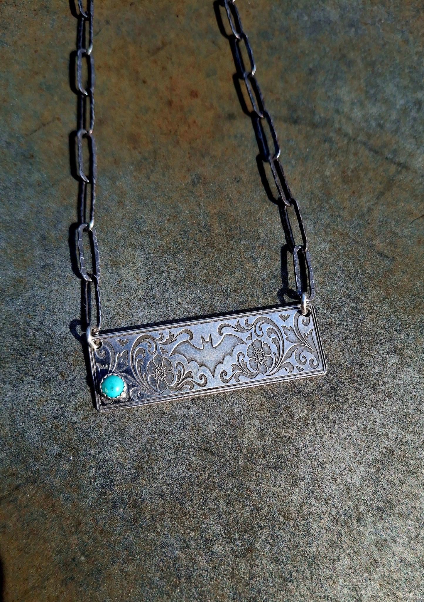 Kingman Bat Bar Necklace - Halloween
