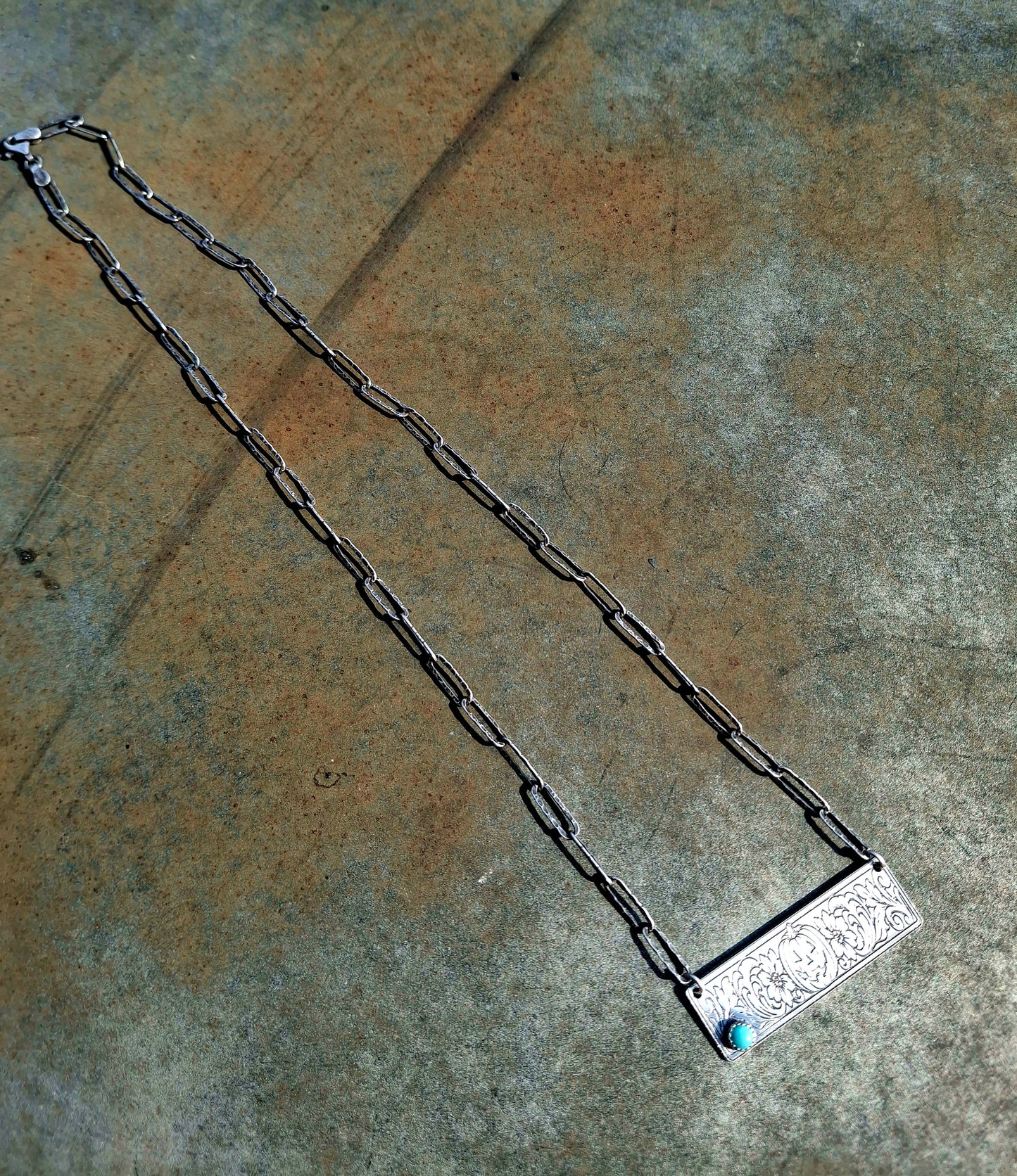 Kingman Pumpkin Bar Necklace - Halloween