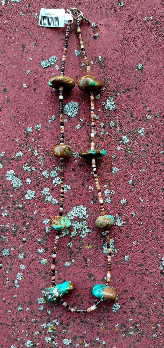 Mixed Turquoise/Shell Necklace - N135