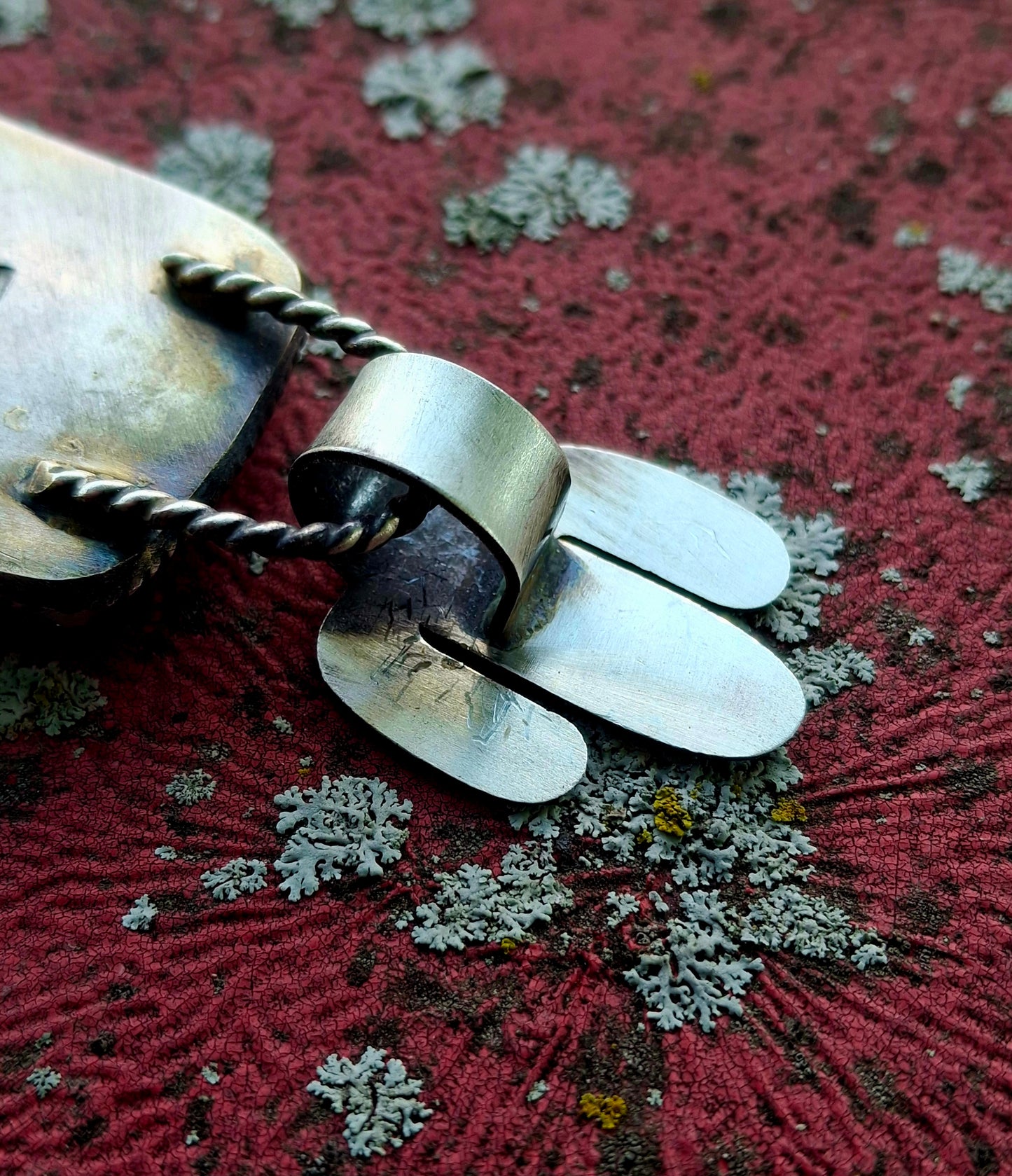 Bamboo Turquoise Pendant on Cactus Bail